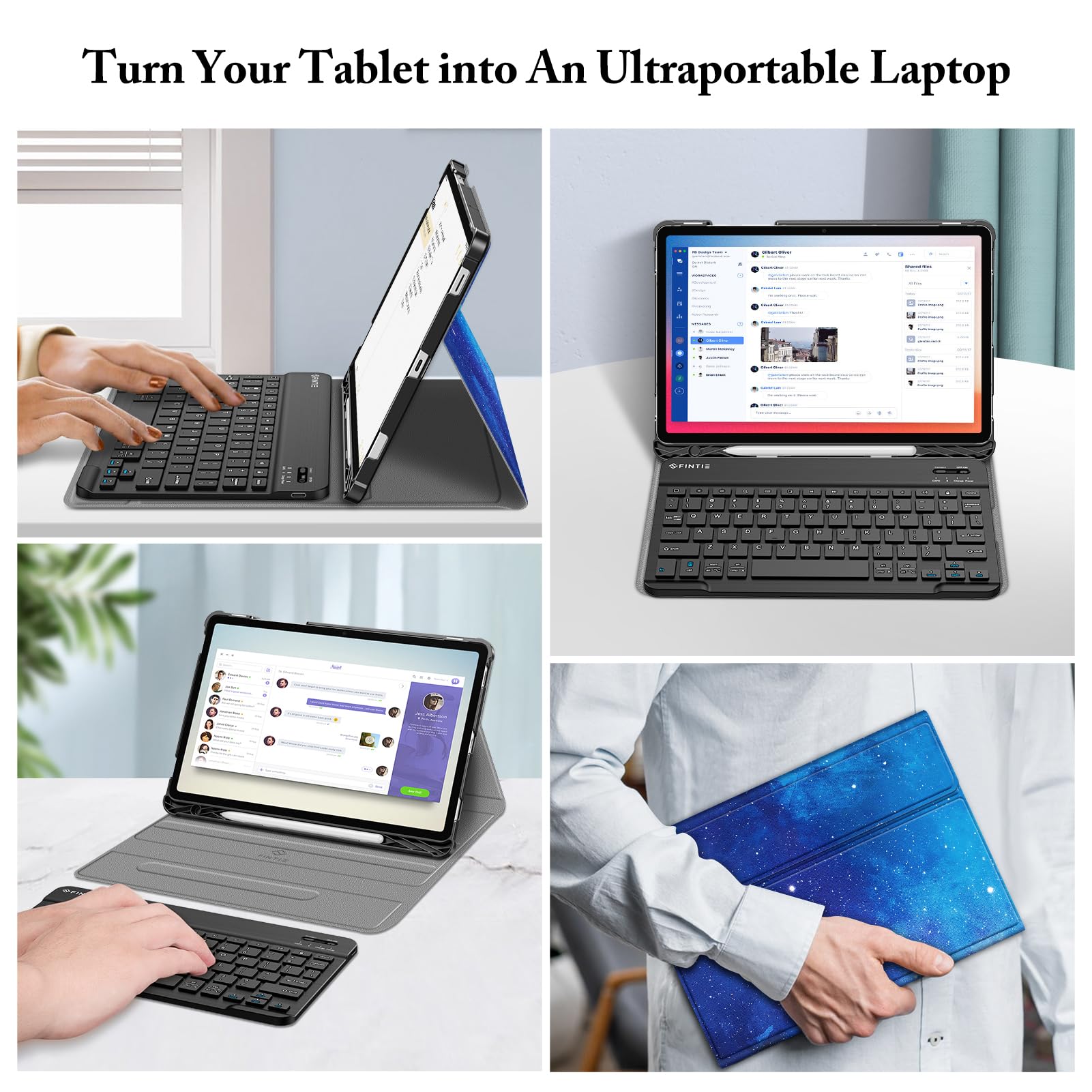 Foto 8 pulgar | Funda De Teclado Fintie Para Samsung Galaxy Tab S10 Fe/s9 Fe 5g - Venta Internacional.