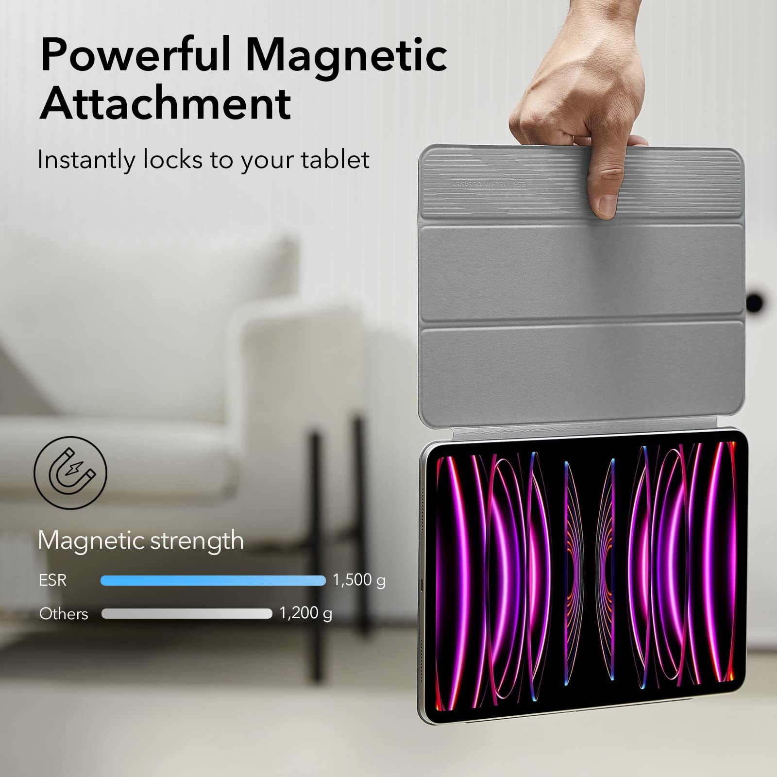 Foto 4 pulgar | Funda Esr Rebound Magnetic Para Ipad Pro 12.9 De 6.ª, 5.ª Y 4.ª Generación - Venta Internacional.