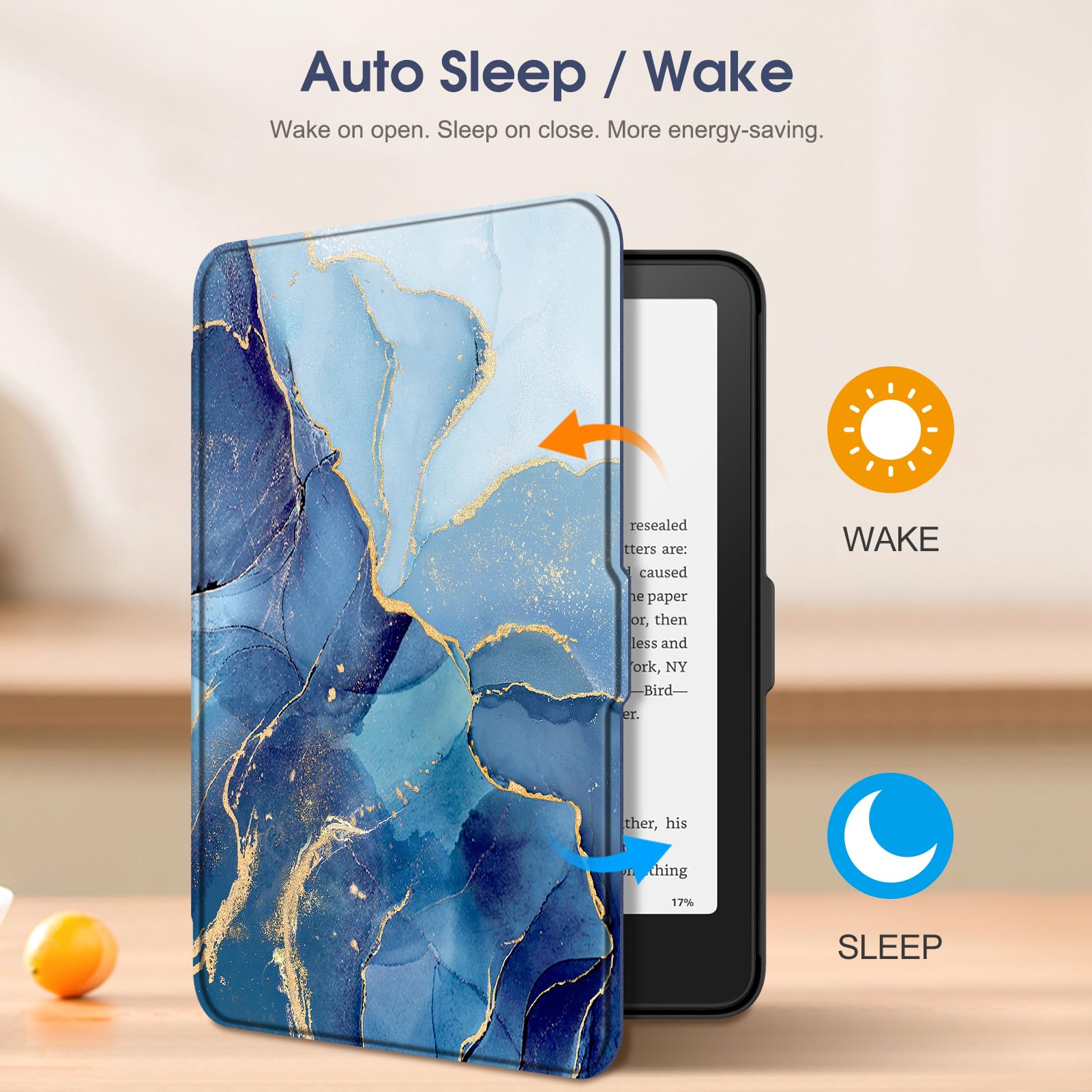 Foto 4 pulgar | Funda Fintie Para Kindle Paperwhite 12.ª Generación (2024) Ocean Marble - Venta Internacional.