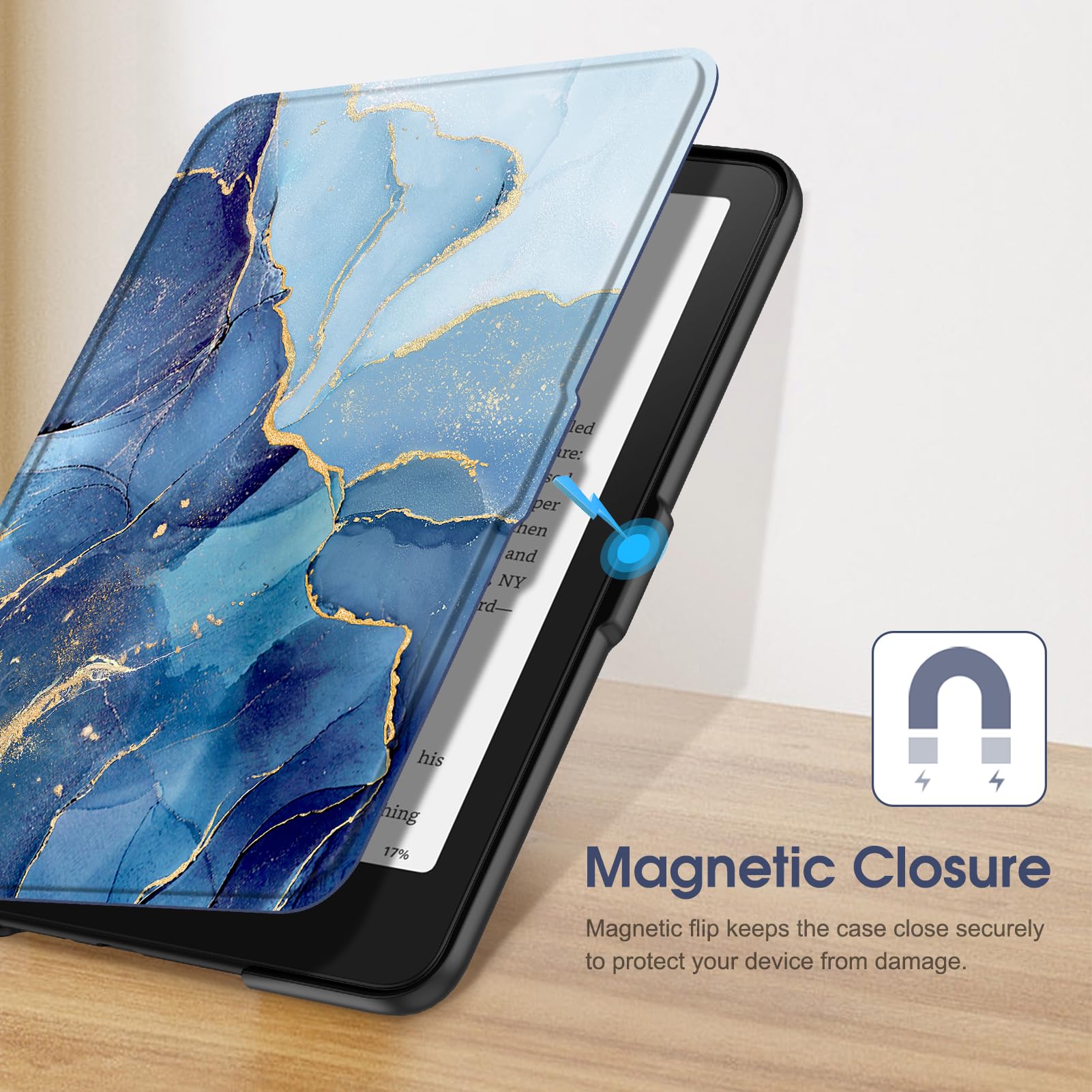 Foto 5 pulgar | Funda Fintie Para Kindle Paperwhite 12.ª Generación (2024) Ocean Marble - Venta Internacional.
