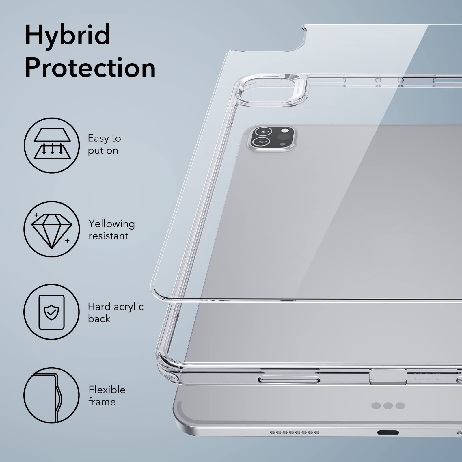 Foto 6 pulgar | Funda Esr Para Ipad Pro 12.9 (2022/2021) De 6.ª Y 5.ª Generación, Resistente Al Amarilleo - Venta Internacional.