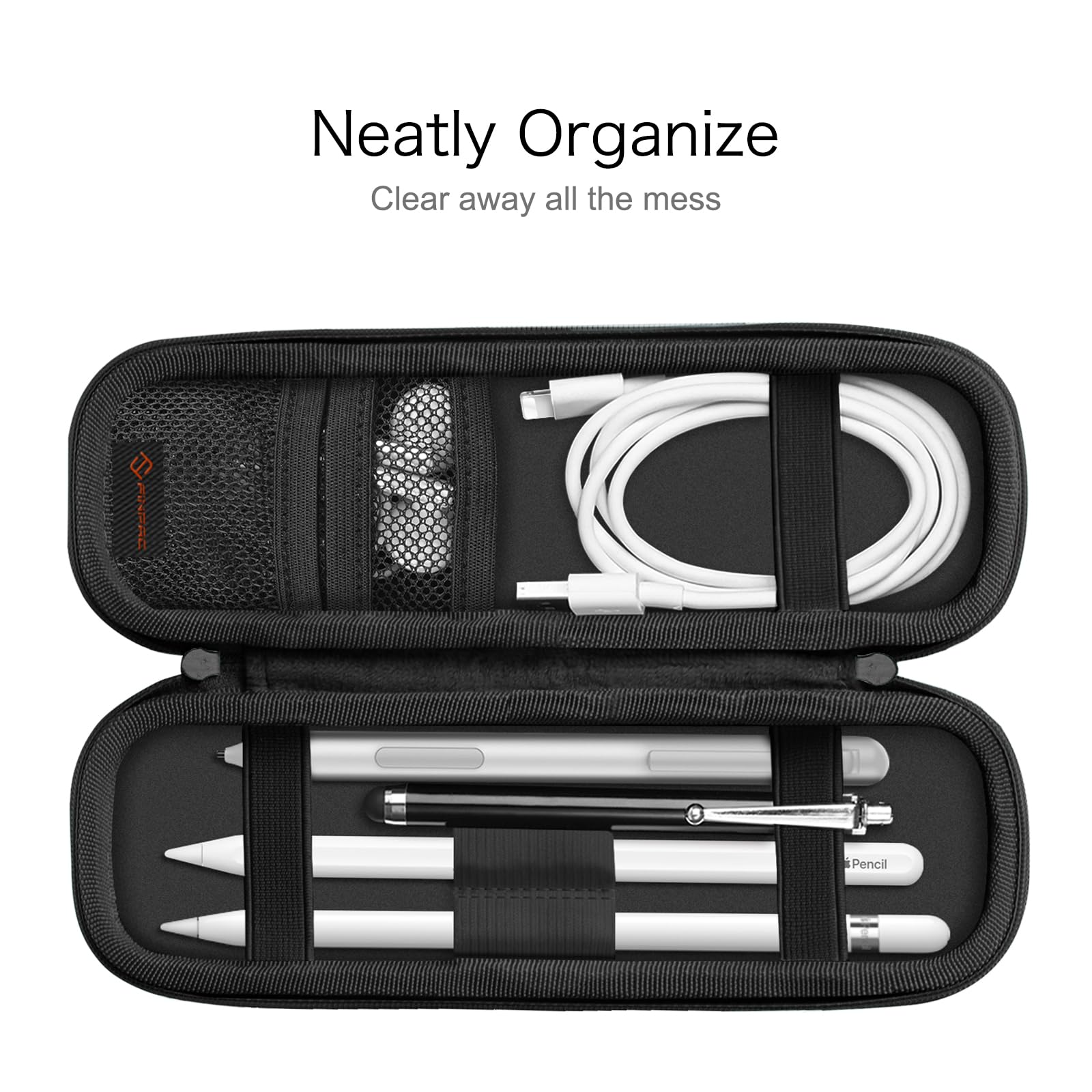 Foto 4 pulgar | Funda De Piel Sintética Para Apple Pencil Pro Fintie, Color Naranja - Venta Internacional.