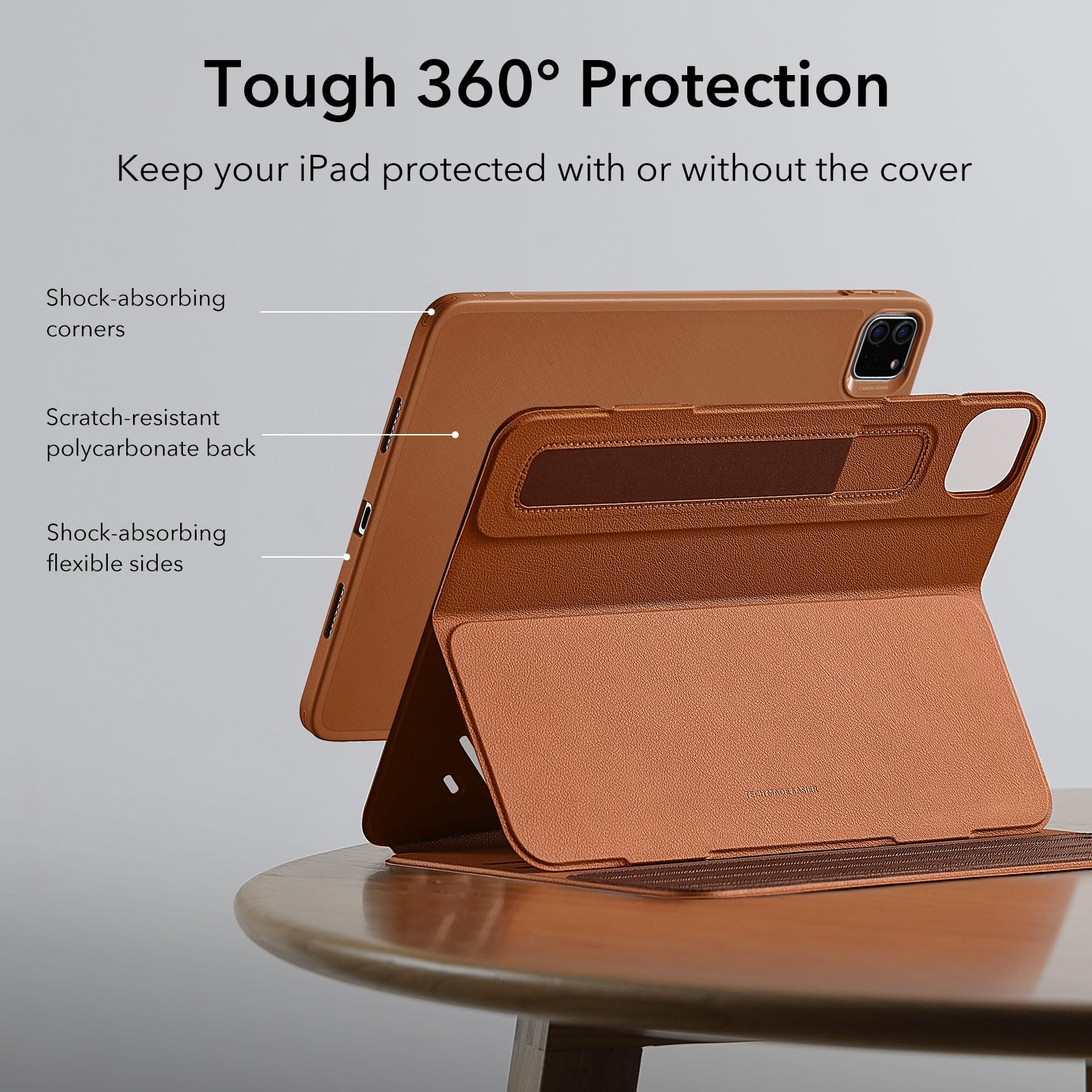 Foto 8 pulgar | Funda Esr Para Ipad Pro 12.9 (6.ª Y 5.ª Gen., 2022/2021), Color Marrón - Venta Internacional.