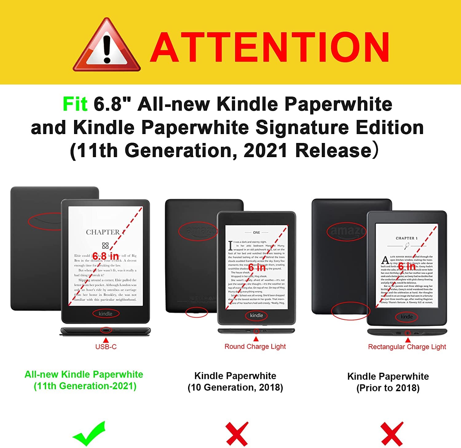 Foto 2 | Funda Fintie Slimshell Para Kindle Paperwhite De 6,8 Pulgadas (11.ª Generación) - Venta Internacional.