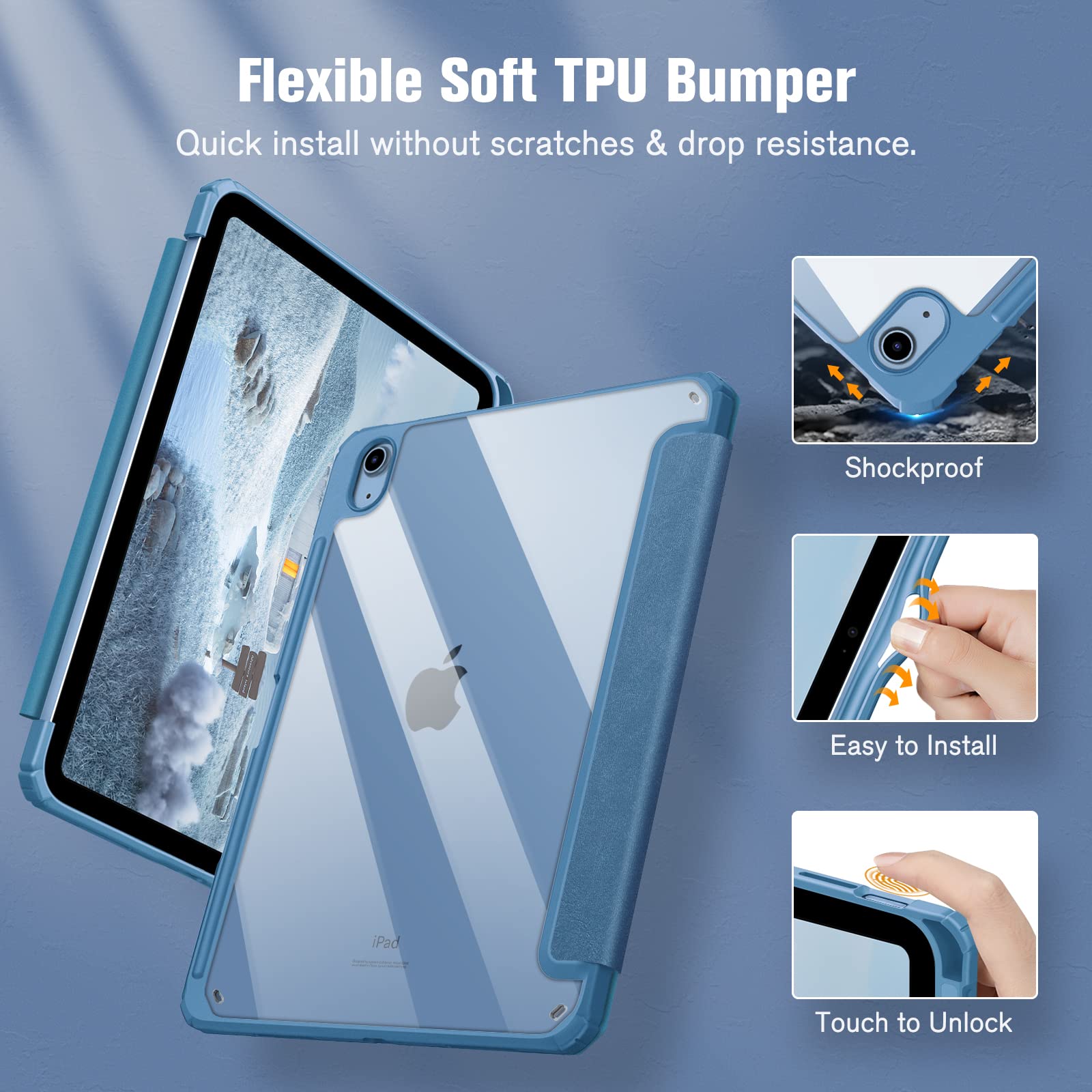 Foto 6 pulgar | Funda Fintie Hybrid Slim Para Ipad 11.ª Generación, 11.ª Generación Y 10.9 Pulgadas - Venta Internacional.