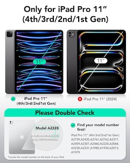 Foto 2 | Funda Para Ipad Pro 11 Esr Rebound Magnetic Con Soporte Bidireccional, Gris - Venta Internacional.
