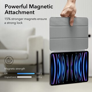 Foto 3 | Funda Para Ipad Pro 11 Esr Rebound Magnetic Con Soporte Bidireccional, Gris - Venta Internacional.