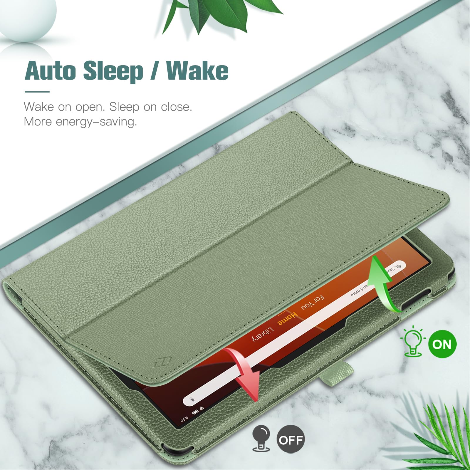 Foto 3 | Funda Tipo Folio Fintie Para Tablet Amazon Fire Hd 10/10 Plus, Color Verde - Venta Internacional.