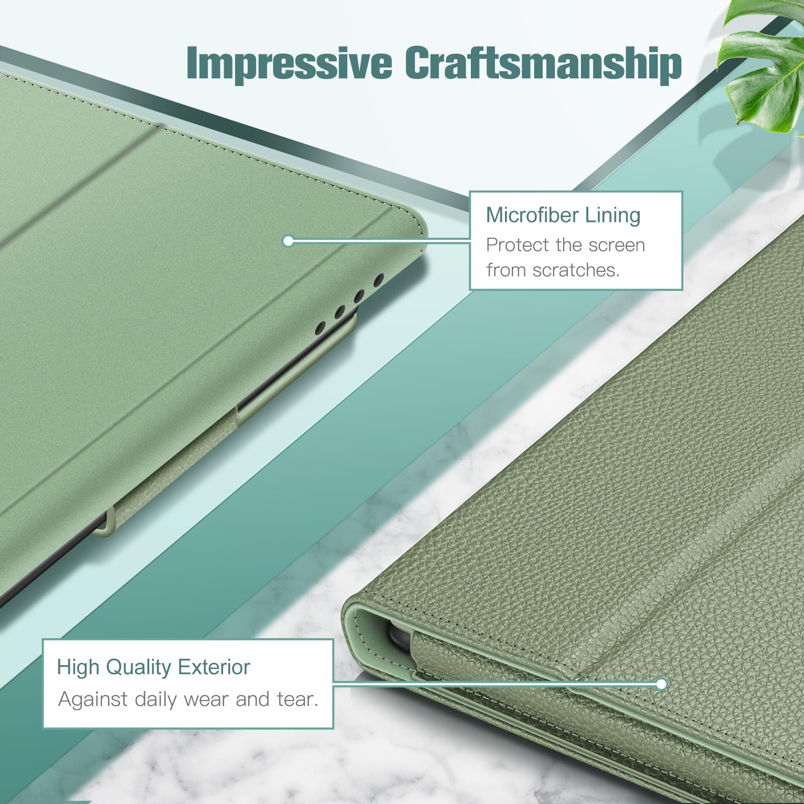 Foto 7 pulgar | Funda Tipo Folio Fintie Para Tablet Amazon Fire Hd 10/10 Plus, Color Verde - Venta Internacional.