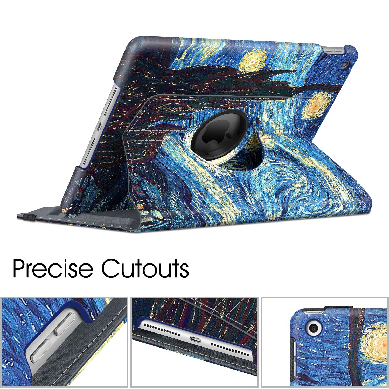 Foto 6 pulgar | Funda Giratoria Fintie Para Ipad De 9ª, 8ª Y 7ª Generación De 10,2 Pulgadas, Azul - Venta Internacional.