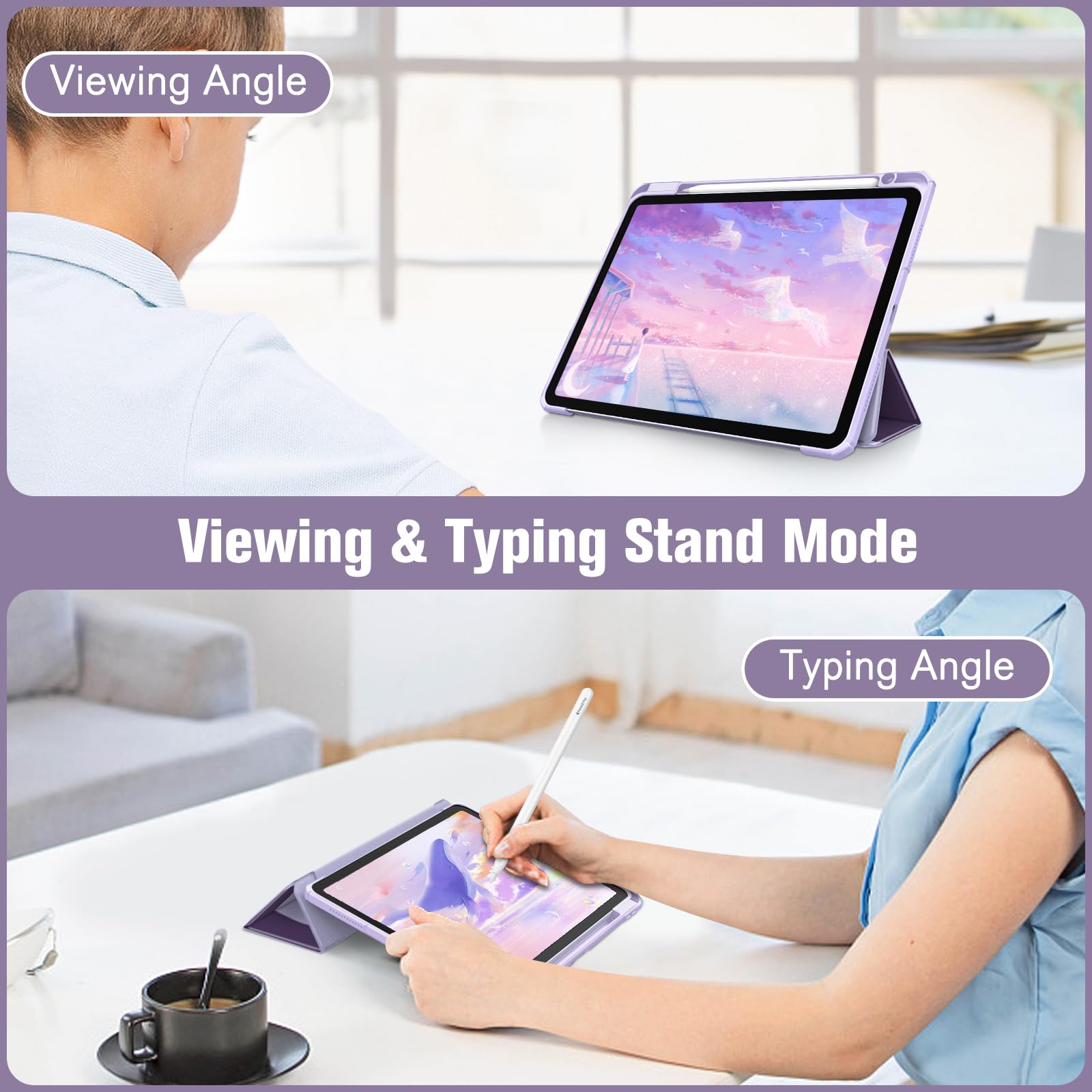 Foto 5 pulgar | Funda Fintie Hybrid Slim Para Ipad Air De 11 Pulgadas M3 (2025) /m2  - Venta Internacional.
