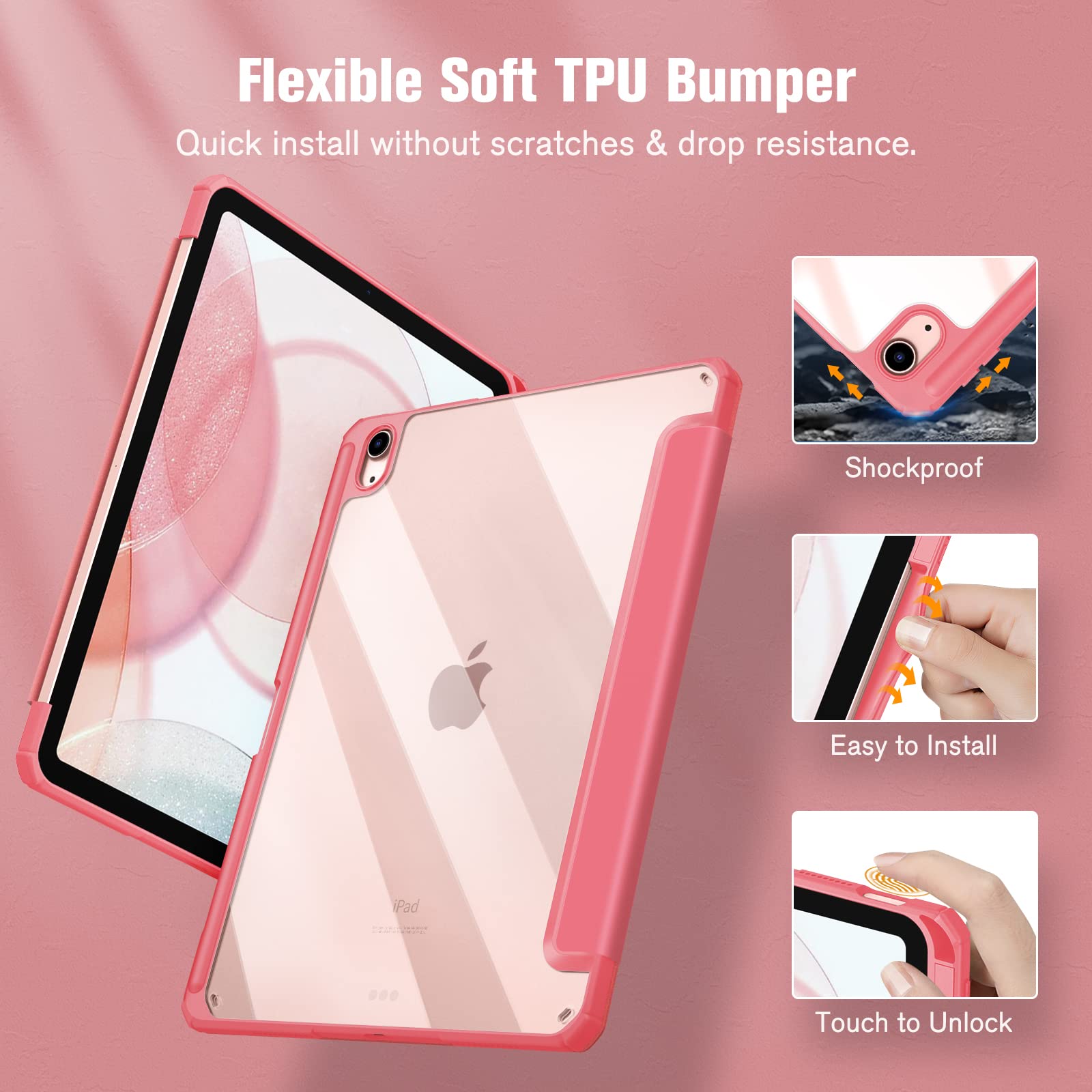 Foto 5 | Funda Fintie Hybrid Slim Para Ipad Air De 11 Pulgadas M3 (2025) /m2  - Venta Internacional.