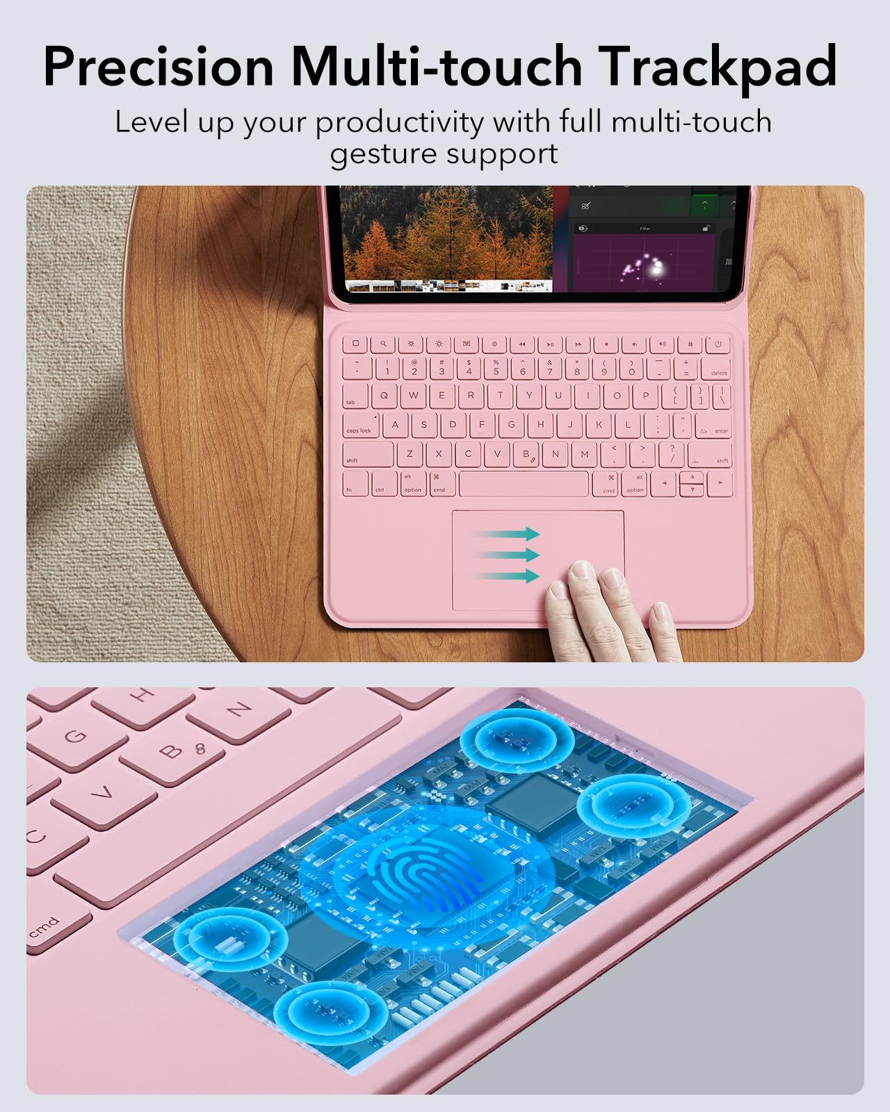 Foto 5 pulgar | Funda De Teclado Compatible Con Esr Ascend Con Ipad De 11.ª Y 10.ª Generación - Venta Internacional.