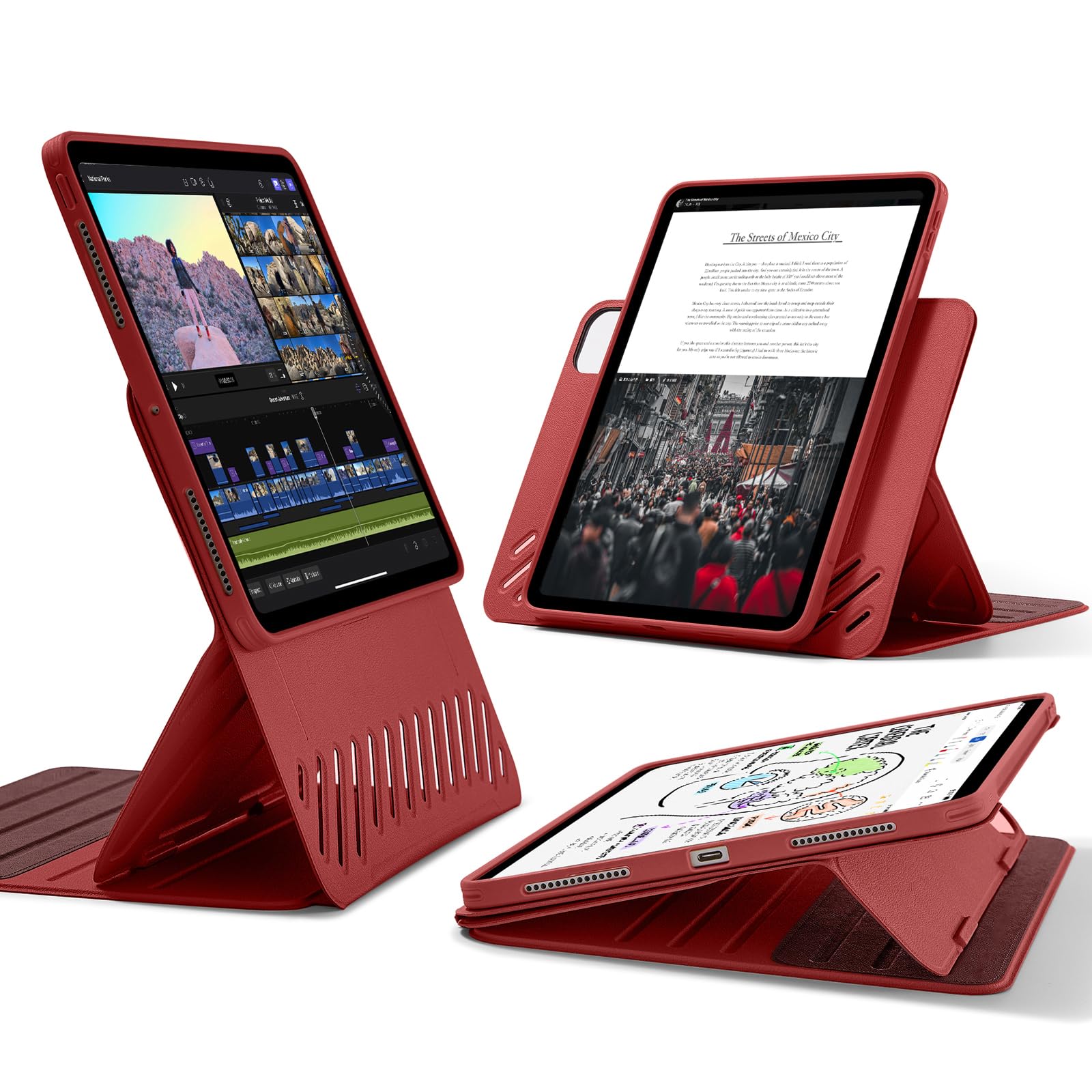 Foto 2 pulgar | Funda Esr Shift Series Para Ipad Pro De 11 Pulgadas Y 2024 (5.ª Generación), Color Rojo - Venta Internacional.