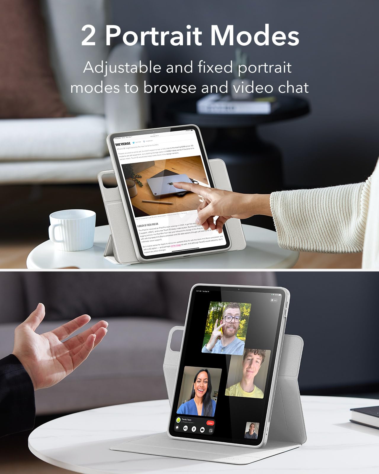 Foto 7 pulgar | Funda Esr Para Ipad Pro M4 De 13 Pulgadas (2024) Con Soporte Para Lápices, Color Blanco - Venta Internacional.