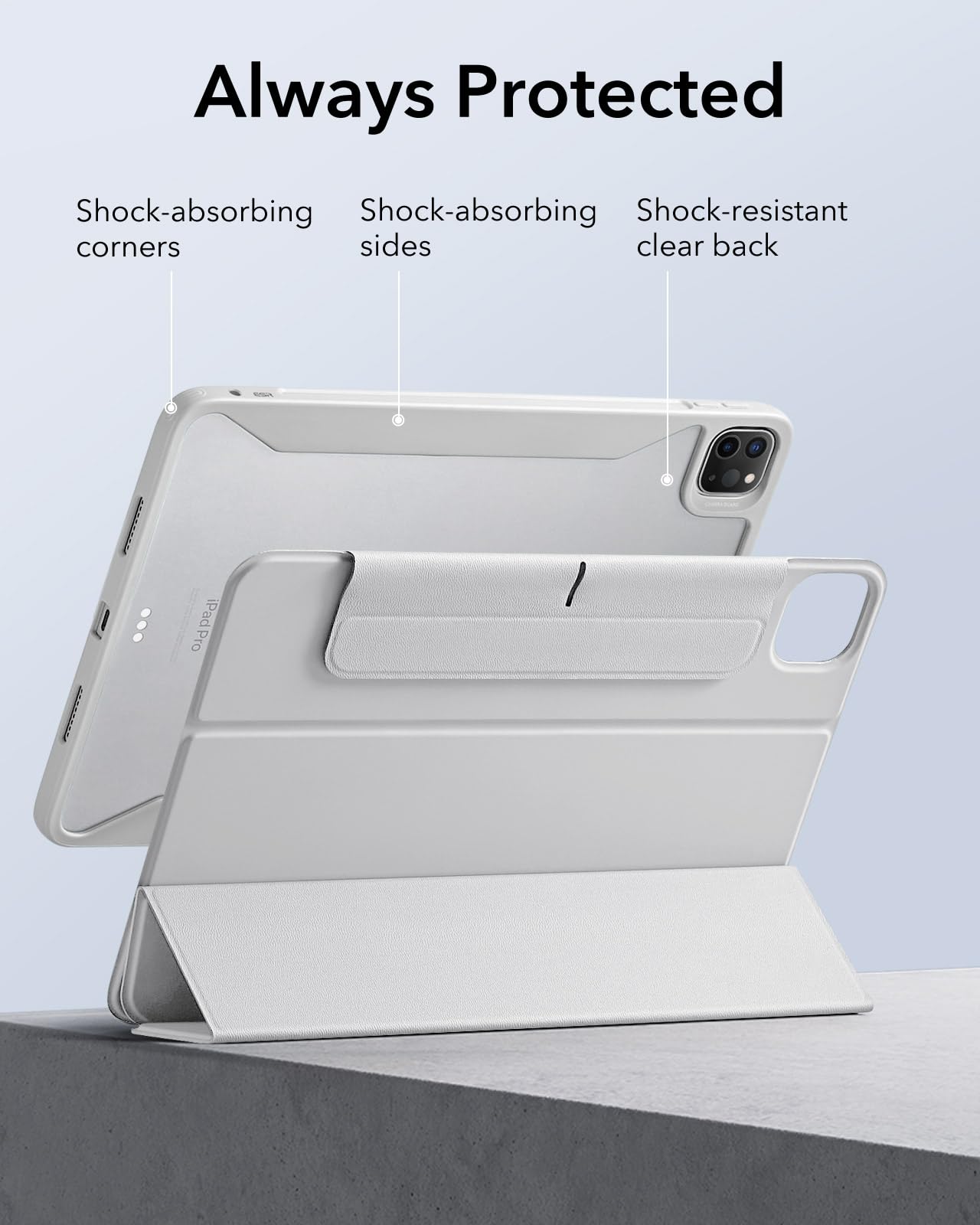 Foto 8 pulgar | Funda Esr Para Ipad Pro M4 De 13 Pulgadas (2024) Con Soporte Para Lápices, Color Blanco - Venta Internacional.