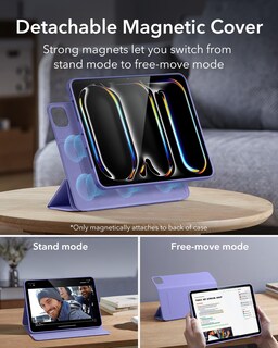 Foto 4 | Funda Esr Para Ipad Pro 11 2024 5ª Generación Con Soporte Para Lápices, Color Morado - Venta Internacional.