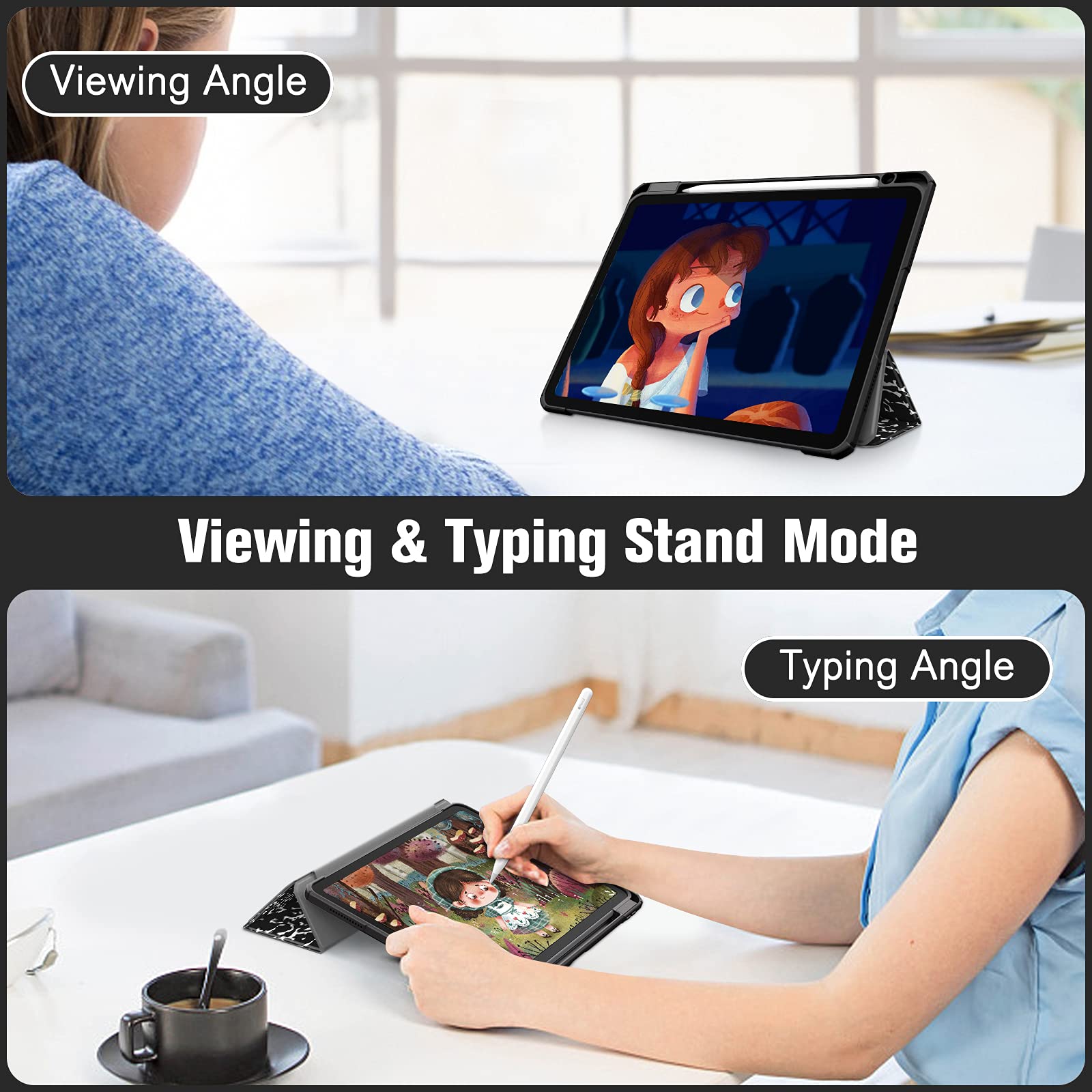 Foto 3 | Funda Fintie Hybrid Slim Para Ipad Air De 11 Pulgadas Con Soporte Para Lápices - Venta Internacional.