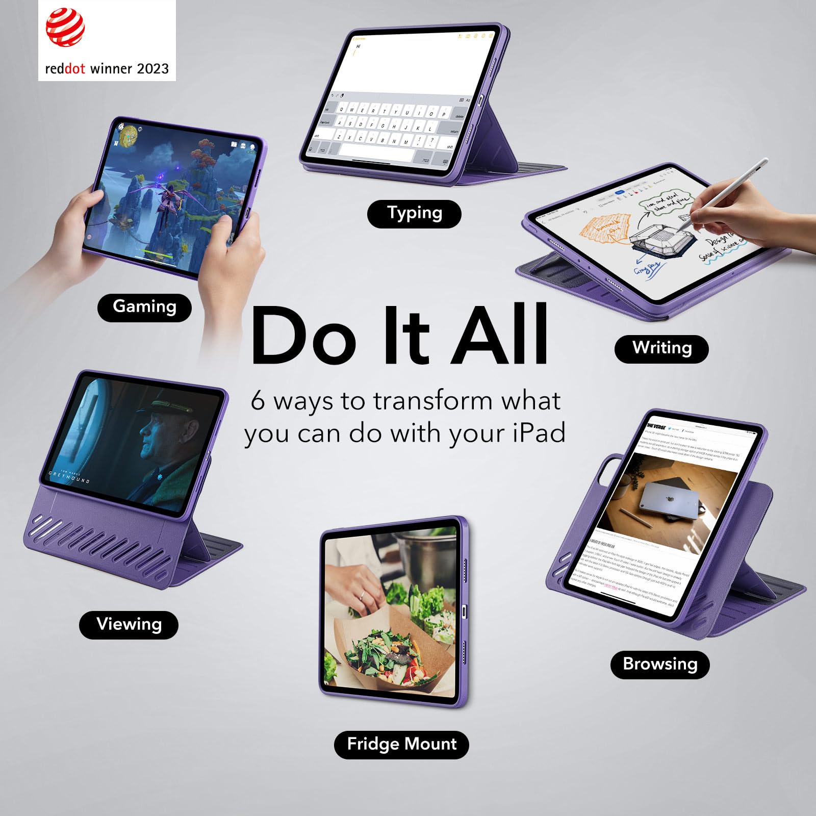 Foto 4 pulgar | Funda Esr Para Ipad Pro De 11 Pulgadas (2022/2021/2020/2018) Morada - Venta Internacional.