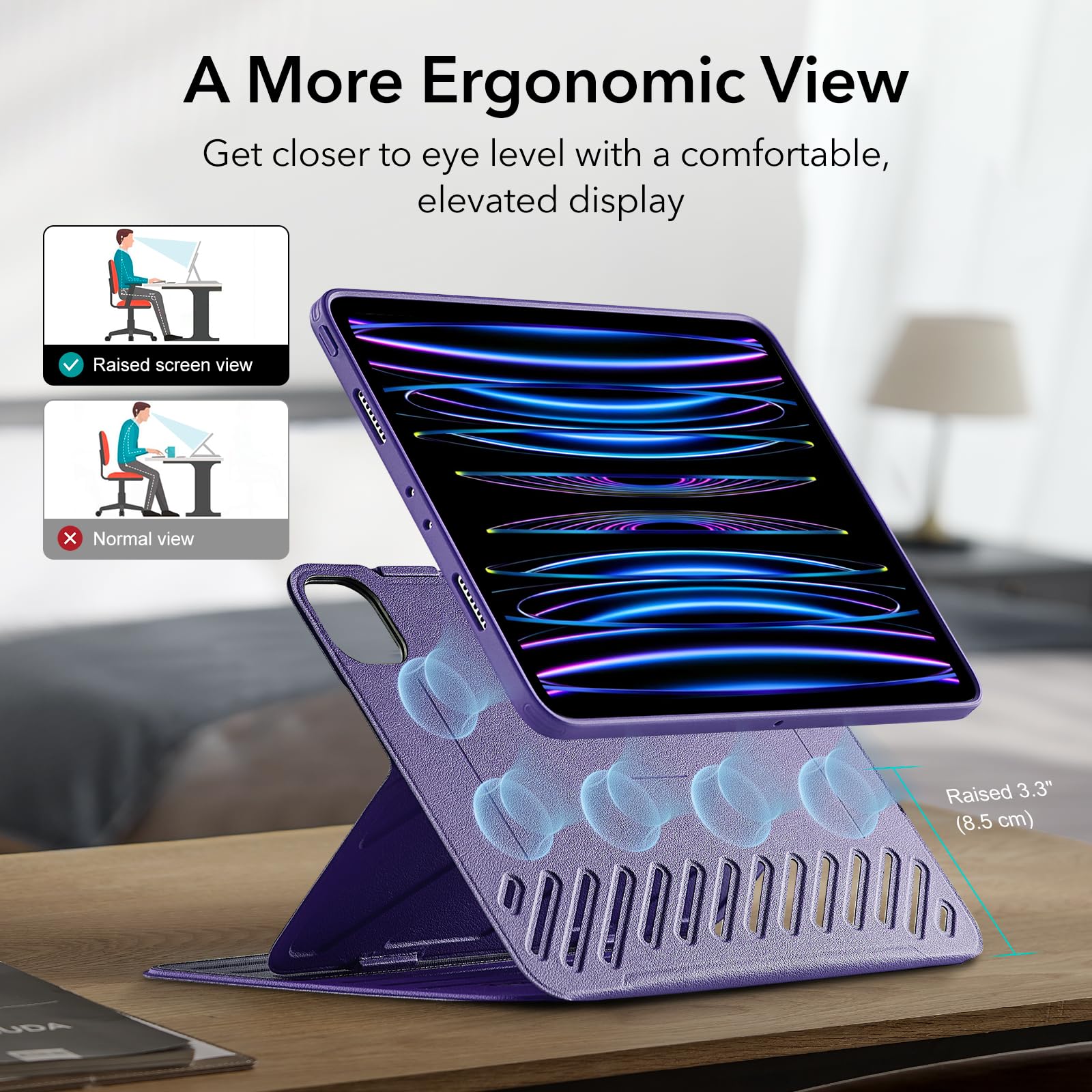 Foto 6 pulgar | Funda Esr Para Ipad Pro De 11 Pulgadas (2022/2021/2020/2018) Morada - Venta Internacional.