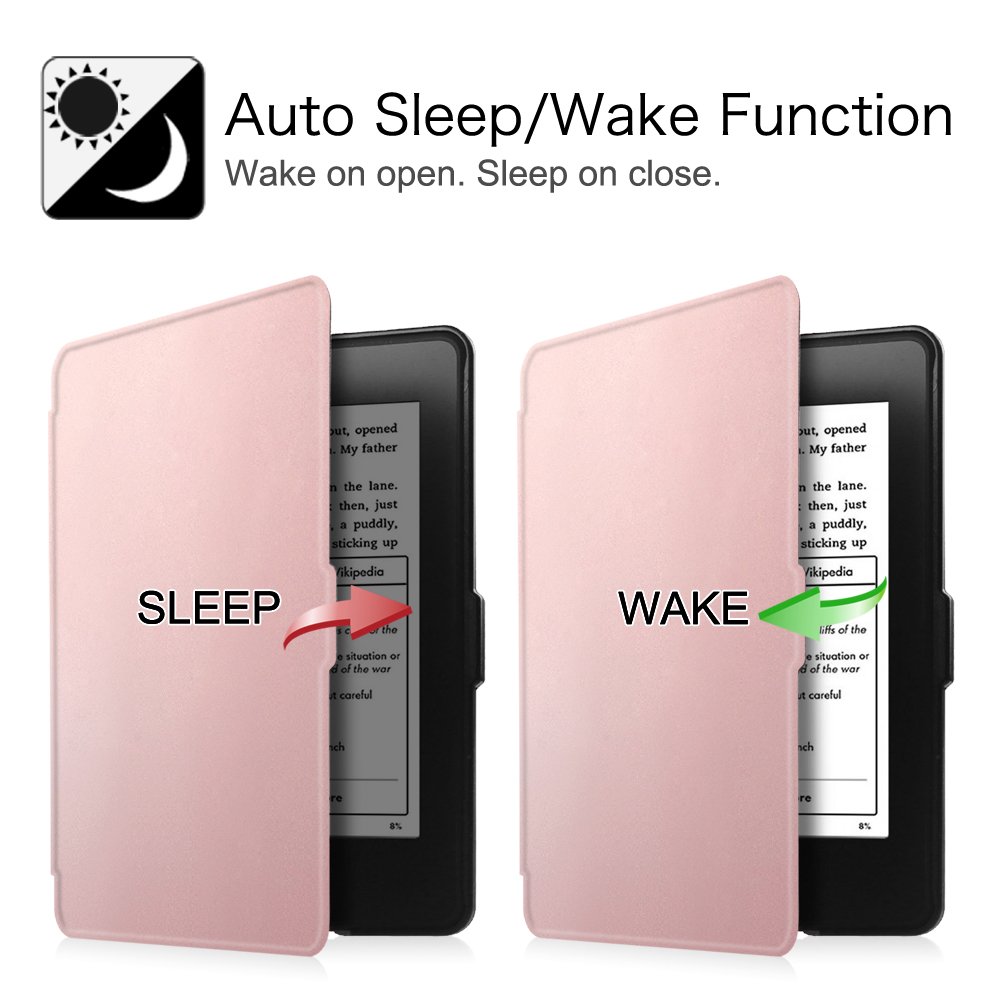 Foto 3 | Funda Fintie Slimshell Para Kindle Paperwhite 2012-2017, Color Oro Rosa - Venta Internacional.