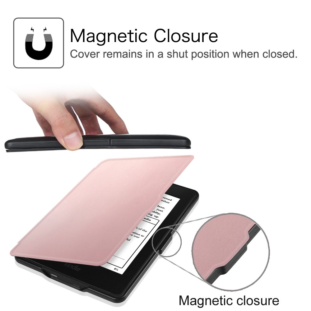 Foto 5 pulgar | Funda Fintie Slimshell Para Kindle Paperwhite 2012-2017, Color Oro Rosa - Venta Internacional.