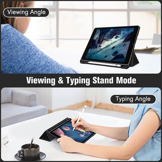 Foto 4 | Funda Fintie Hybrid Slim Para Ipad 9ª, 8ª Y 7ª Generación De 10,2 Pulgadas, Color Negro - Venta Internacional.