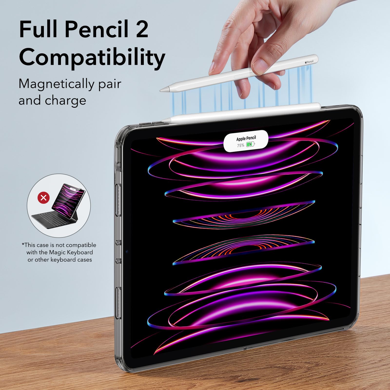 Foto 7 pulgar | Funda Esr Para Ipad Pro 12.9 (2022/2021) De 6.ª Y 5.ª Generación, Resistente Al Amarilleo - Venta Internacional.