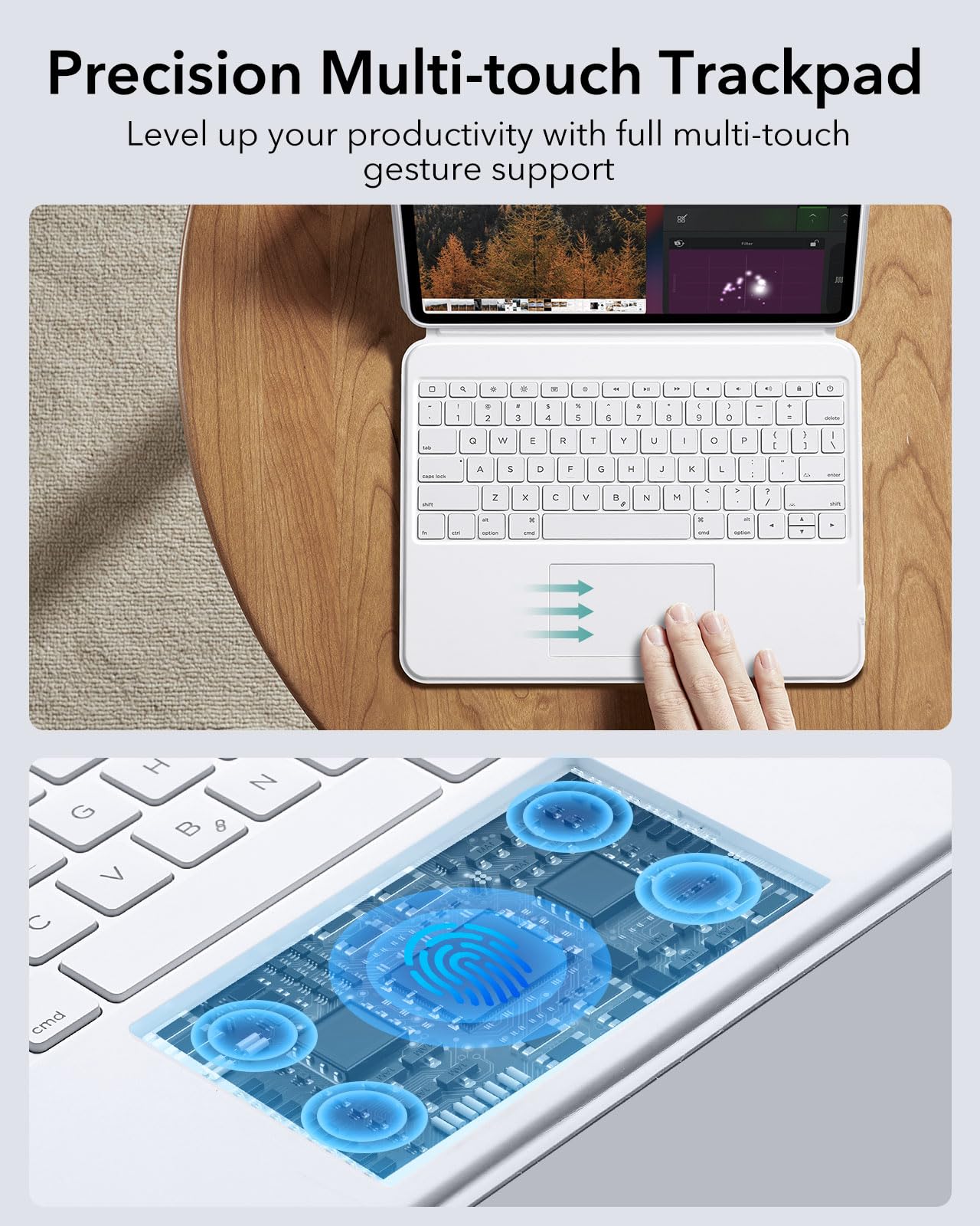 Foto 5 | Funda Con Teclado Esr Ascend Para Ipad Pro 13 2024 (m4) Con Panel Táctil - Venta Internacional.