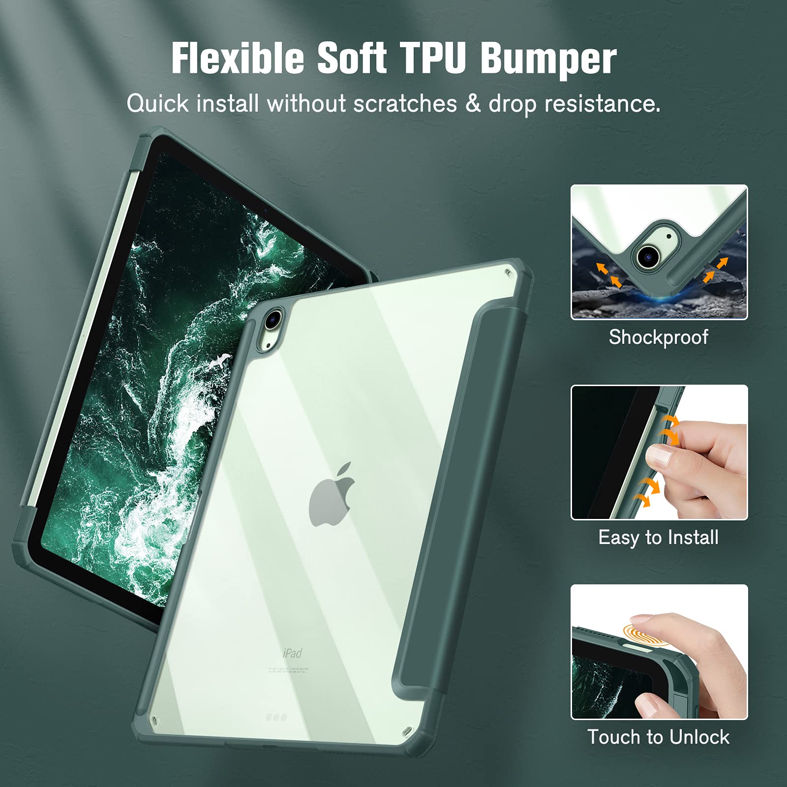 Foto 6 pulgar | Funda Fintie Hybrid Slim Para Ipad Air De 11 Pulgadas M3 (2025) /m2 (2024) - Venta Internacional.