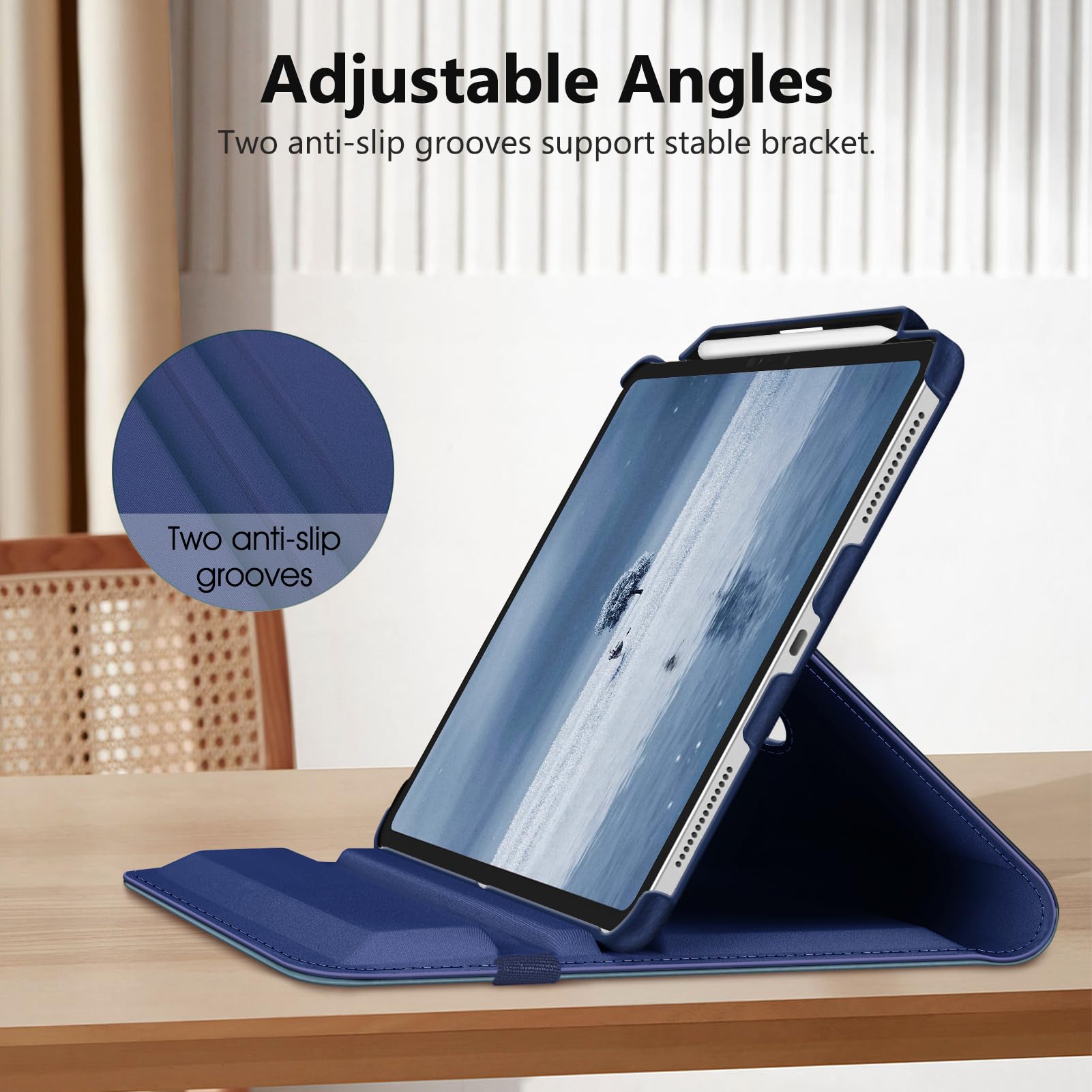 Foto 6 pulgar | Funda Giratoria Fintie Para Ipad Pro De 13 Pulgadas (m4) 2024 Con Lápiz - Venta Internacional.