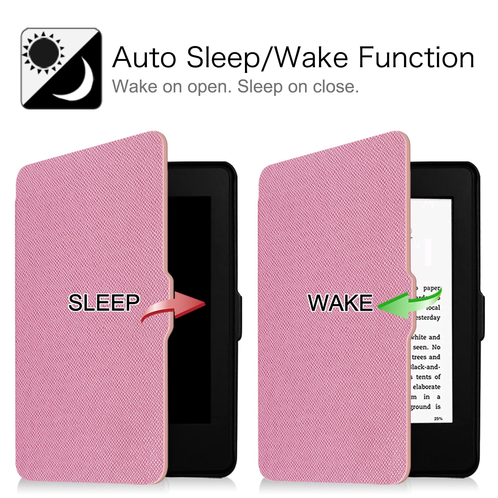 Foto 3 | Funda Fintie Slimshell Para Kindle Paperwhite 2012-2017, Color Rosa - Venta Internacional.
