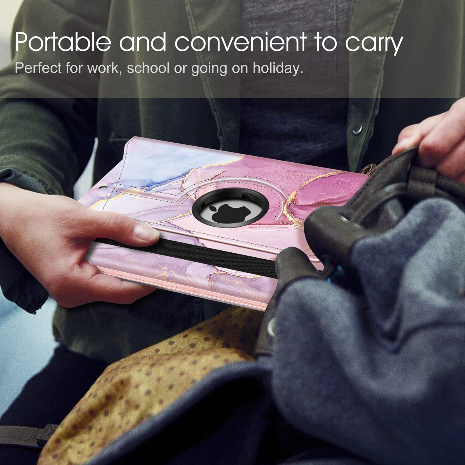 Foto 6 | Funda Giratoria Fintie Para Ipad De 9ª, 8ª Y 7ª Generación De 10,2 Pulgadas, Color Rosa - Venta Internacional.