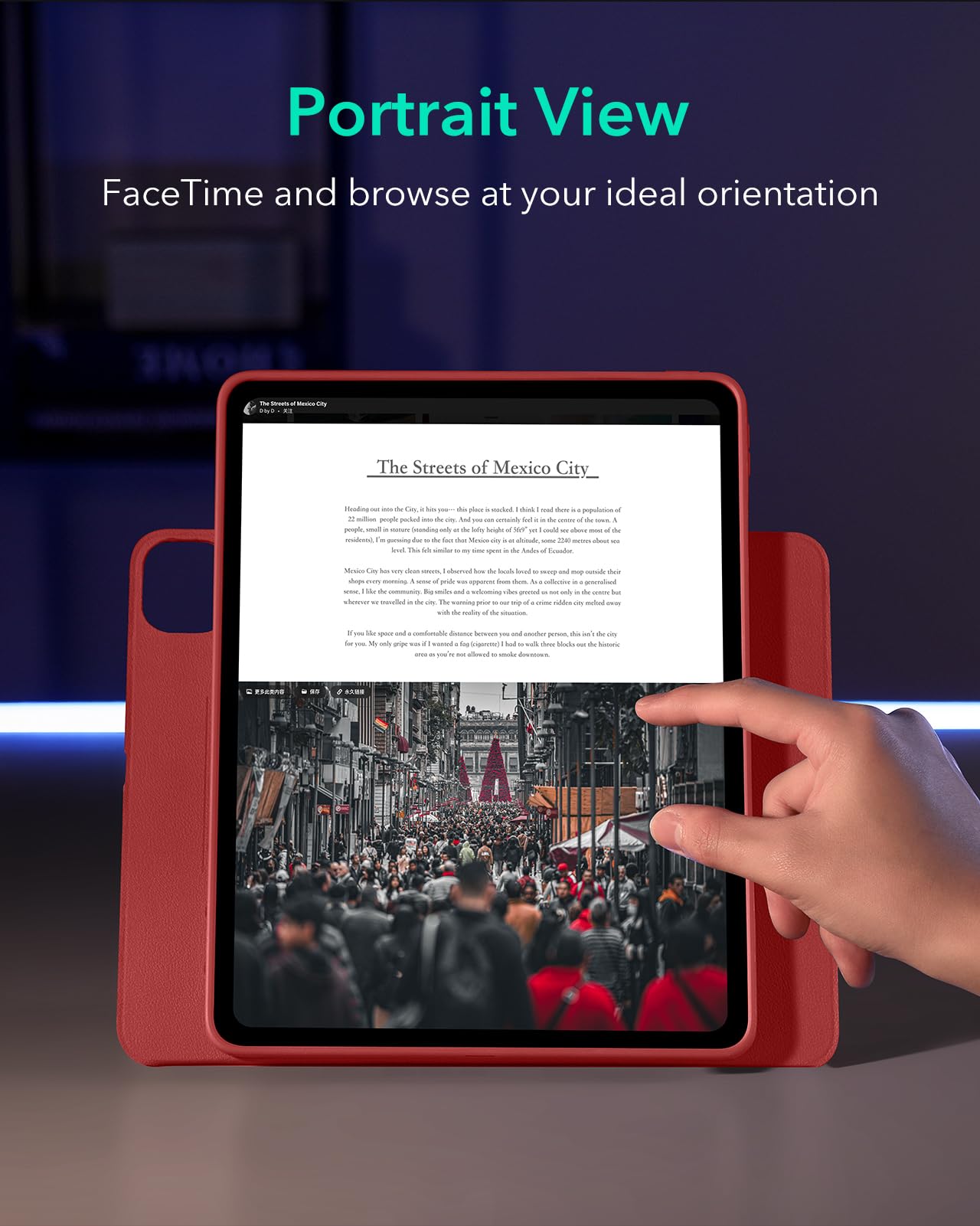 Foto 7 pulgar | Funda Esr Shift Magnetic Para Ipad Pro 12.9 (6.ª Y 5.ª Gen.), Color Rojo - Venta Internacional.