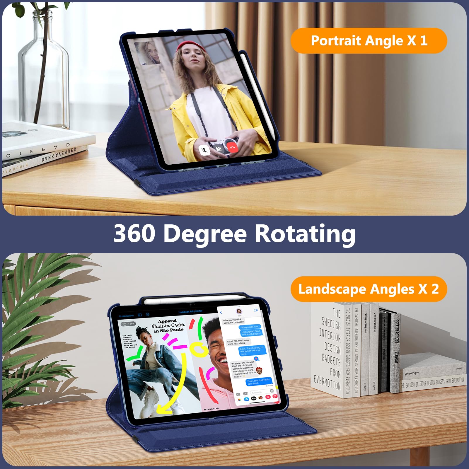 Foto 5 pulgar | Funda Giratoria Fintie Para Ipad 11.ª Generación De 11 Pulgadas Con Soporte Para Lápices - Venta Internacional.