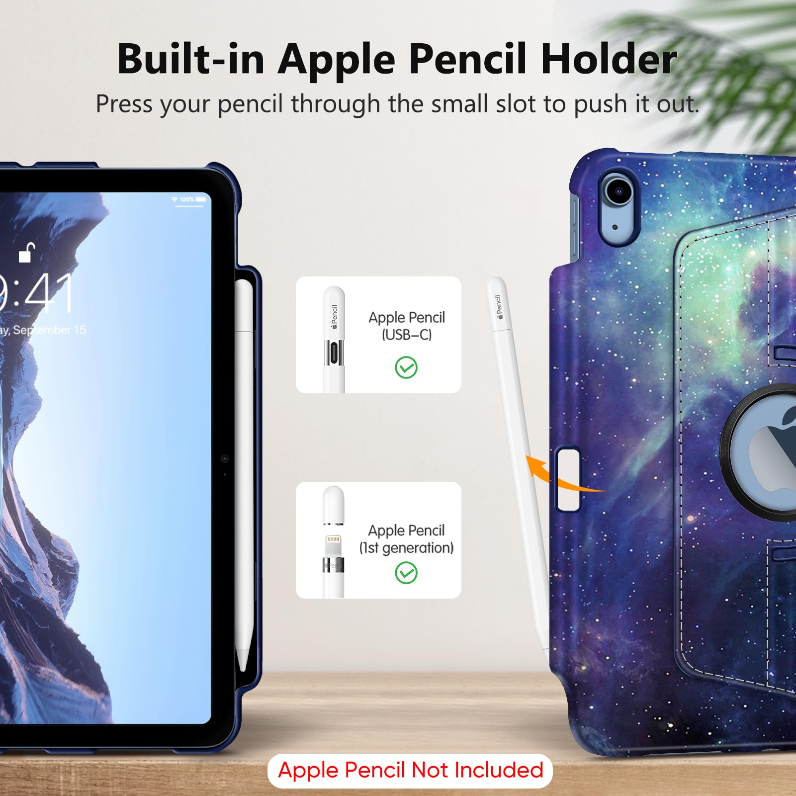Foto 5 | Funda Giratoria Fintie Para Ipad 11.ª Generación De 11 Pulgadas Con Soporte Para Lápices - Venta Internacional.