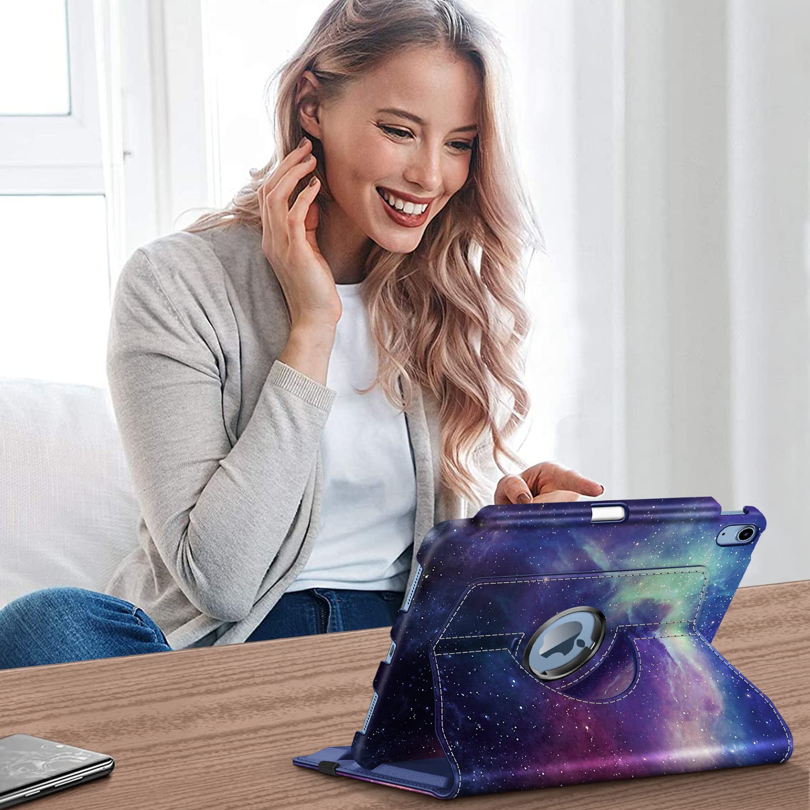Foto 7 | Funda Giratoria Fintie Para Ipad 11.ª Generación De 11 Pulgadas Con Soporte Para Lápices - Venta Internacional.