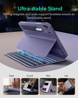 Foto 4 | Funda Esr Shift Series Para Ipad Pro 13 M4 (2024) Con Soporte Morado - Venta Internacional.