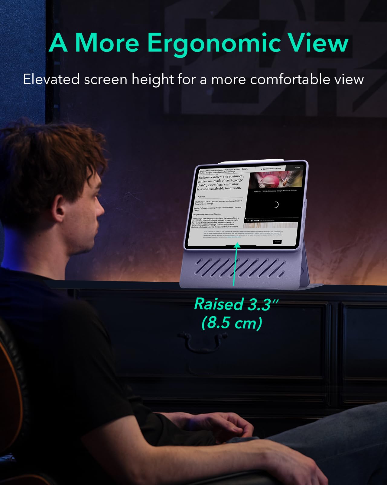 Foto 6 pulgar | Funda Esr Shift Series Para Ipad Pro 13 M4 (2024) Con Soporte Morado - Venta Internacional.