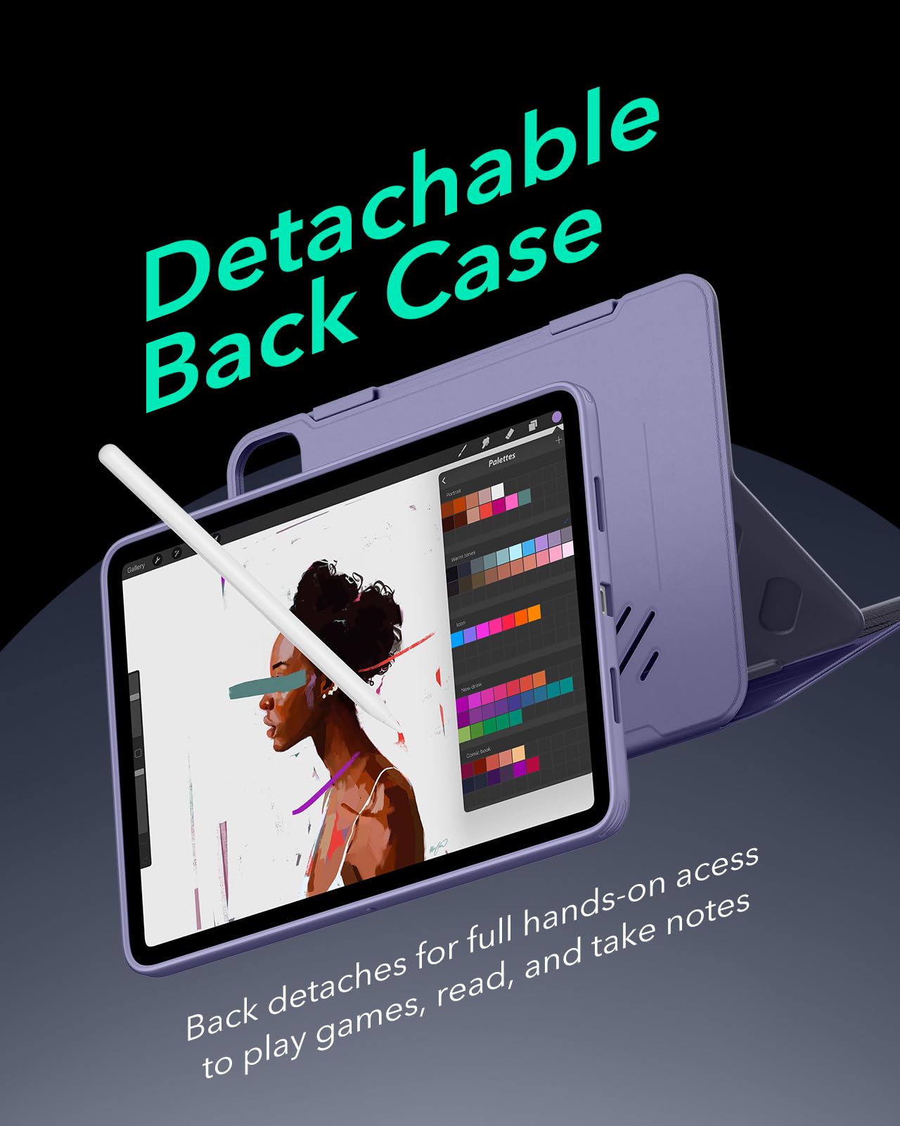 Foto 7 pulgar | Funda Esr Shift Series Para Ipad Pro 13 M4 (2024) Con Soporte Morado - Venta Internacional.