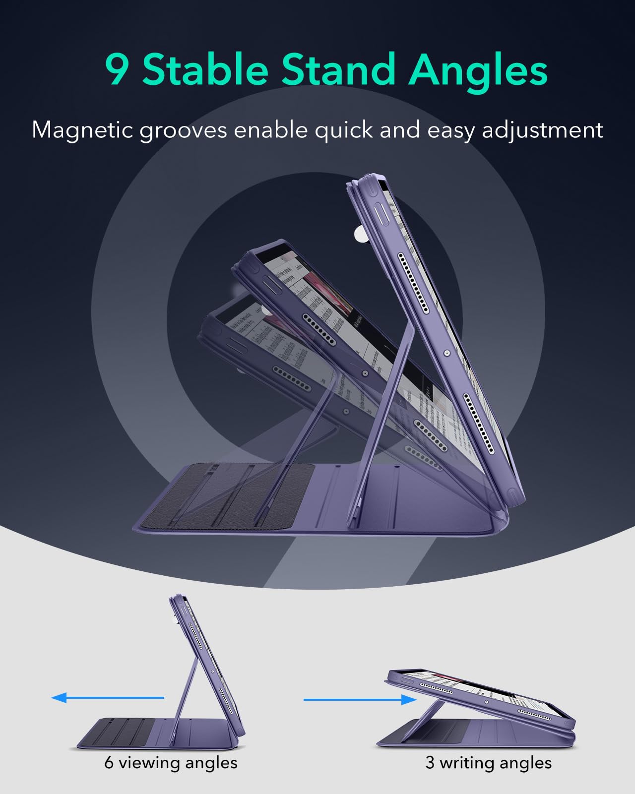 Foto 8 pulgar | Funda Esr Shift Series Para Ipad Pro 13 M4 (2024) Con Soporte Morado - Venta Internacional.