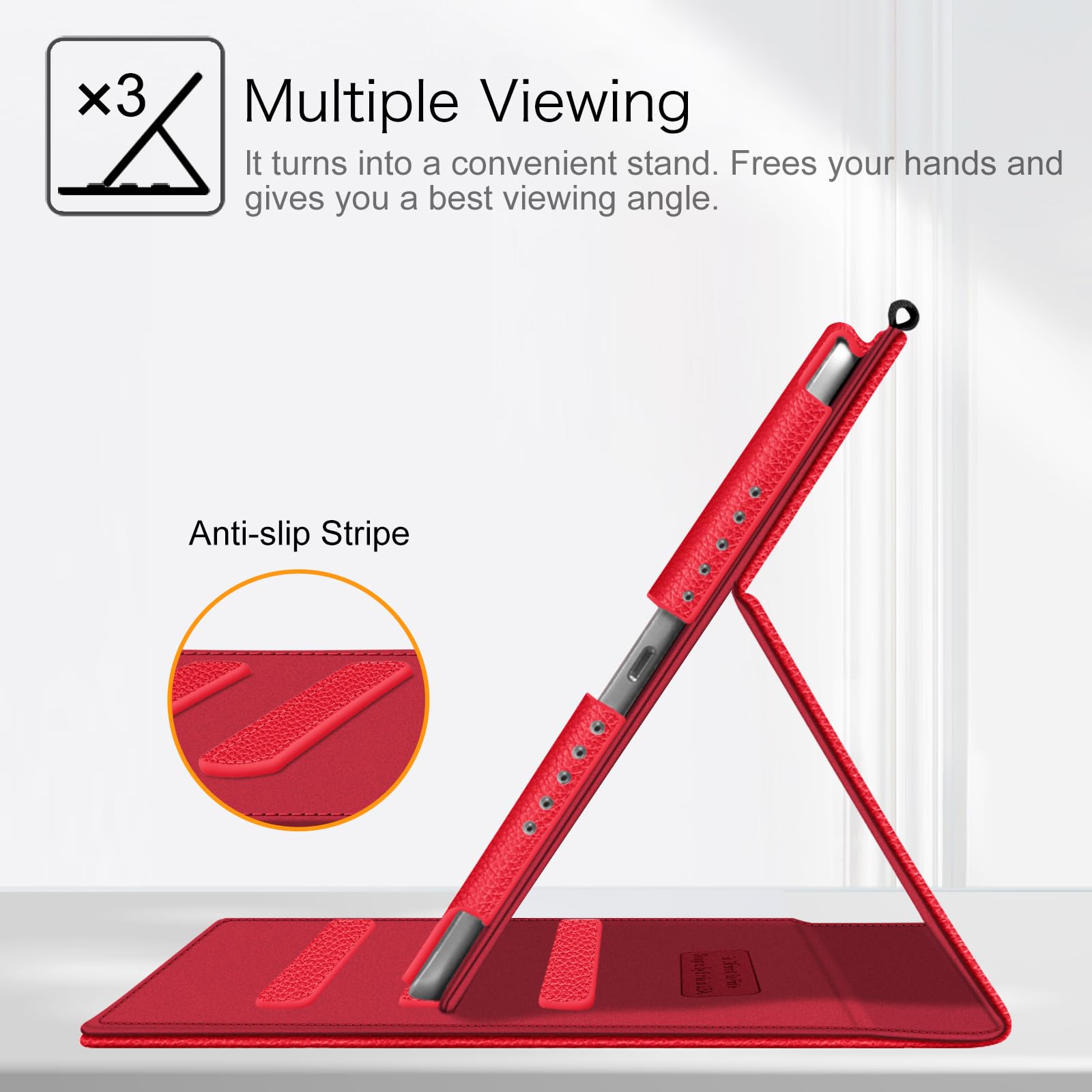 Foto 5 pulgar | Funda Fintie Para Ipad De 6.ª Y 5.ª Generación, Ipad Air 2/air 1, Color Rojo - Venta Internacional.