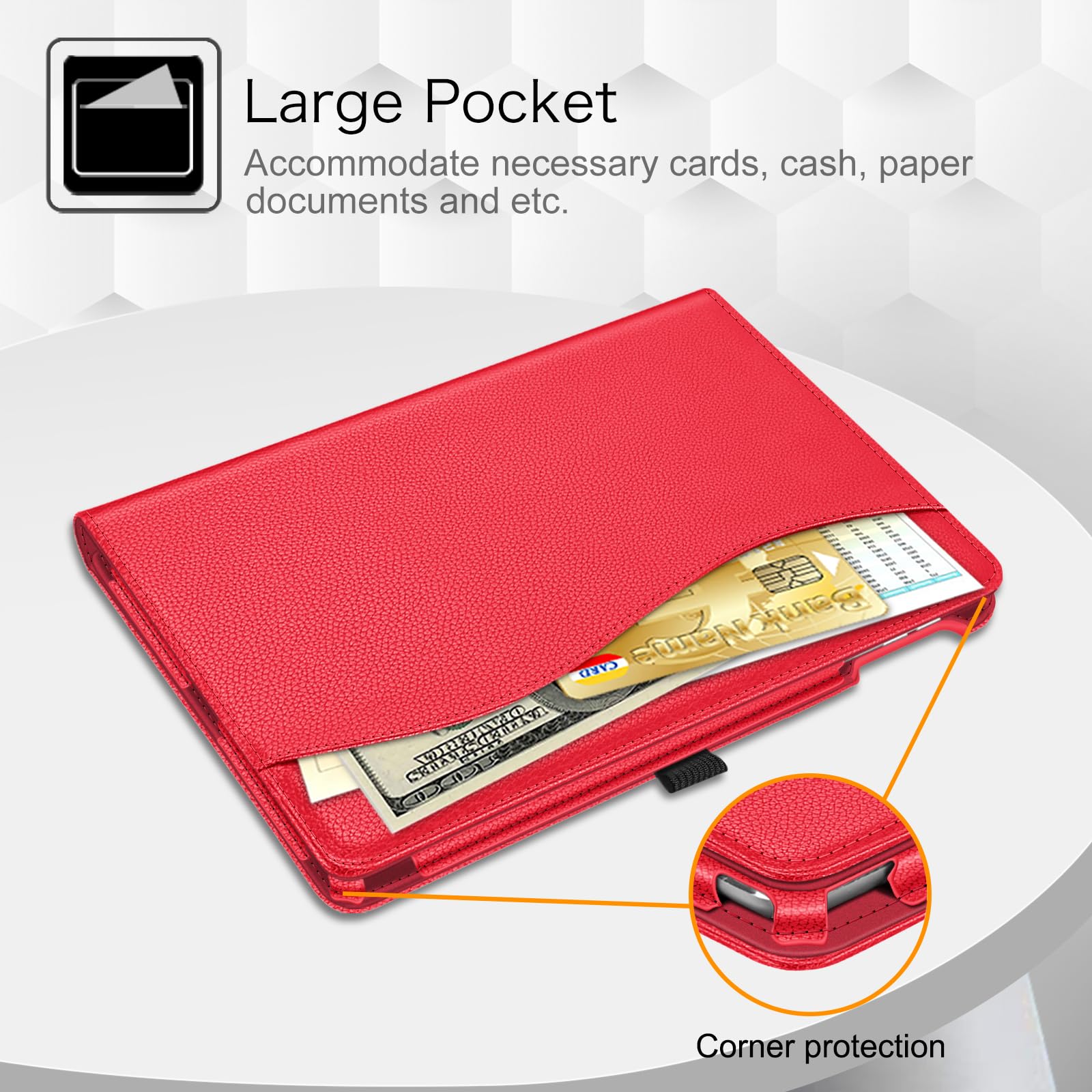 Foto 6 pulgar | Funda Fintie Para Ipad De 6.ª Y 5.ª Generación, Ipad Air 2/air 1, Color Rojo - Venta Internacional.