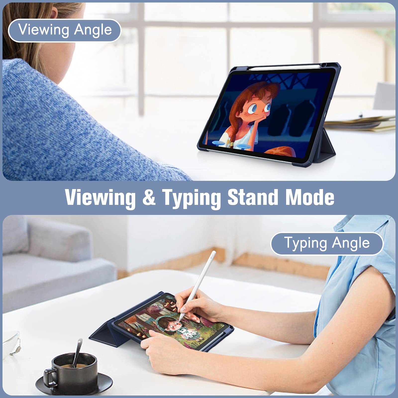 Foto 5 pulgar | Funda Fintie Hybrid Slim Para Ipad Air De 11 Pulgadas M3 (2025) /m2  - Venta Internacional.