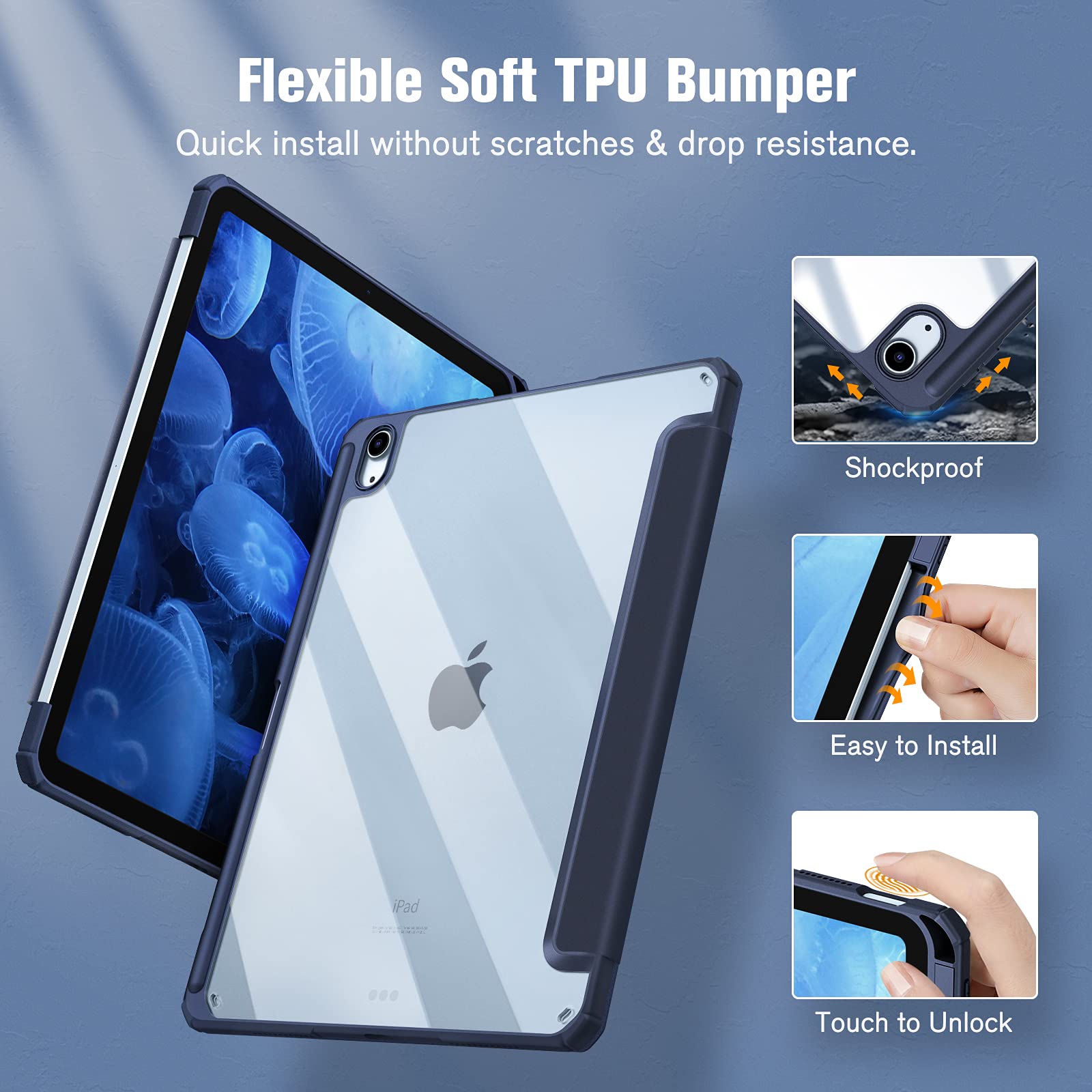 Foto 6 pulgar | Funda Fintie Hybrid Slim Para Ipad Air De 11 Pulgadas M3 (2025) /m2  - Venta Internacional.