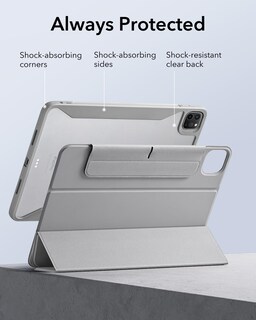Foto 7 | Funda Esr Para Ipad Pro 11 2024 5.ª Generación Con Soporte Para Lápices, Color Gris - Venta Internacional.