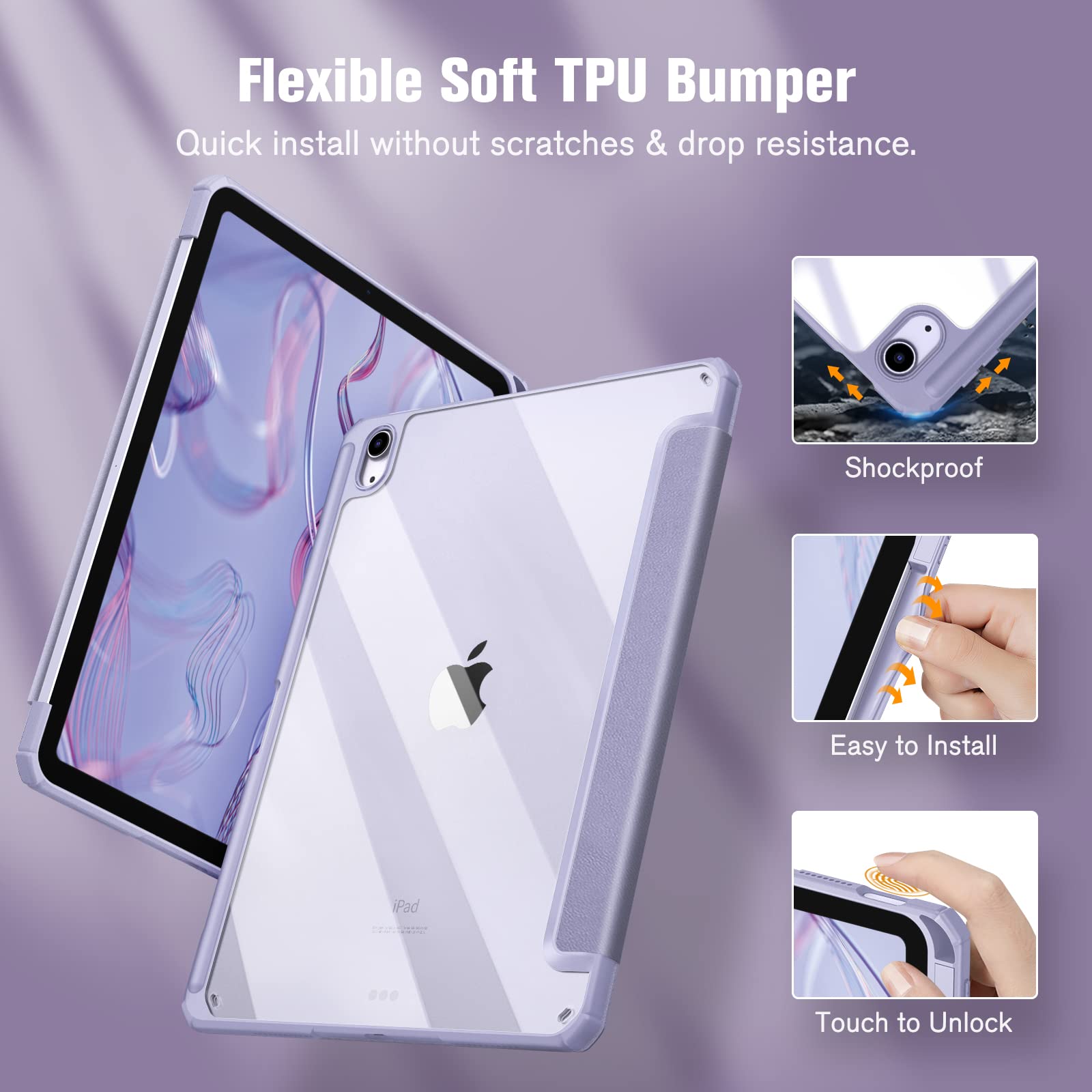 Foto 4 | Funda Fintie Hybrid Slim Para Ipad Air De 11 Pulgadas M3 (2025) /m2 (2024) - Venta Internacional.