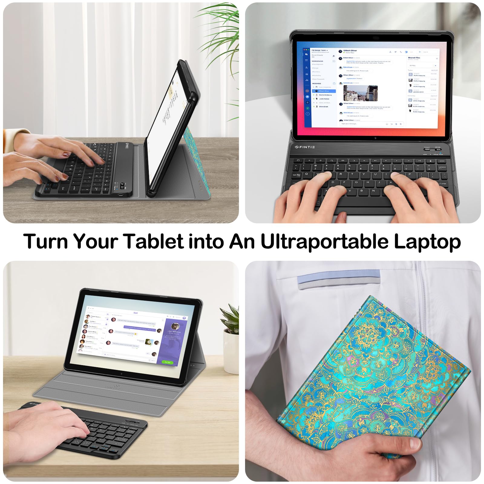 Foto 5 | Funda De Teclado Fintie Para Tableta Amazon Fire Hd 10 De 13ª Generación - Venta Internacional.