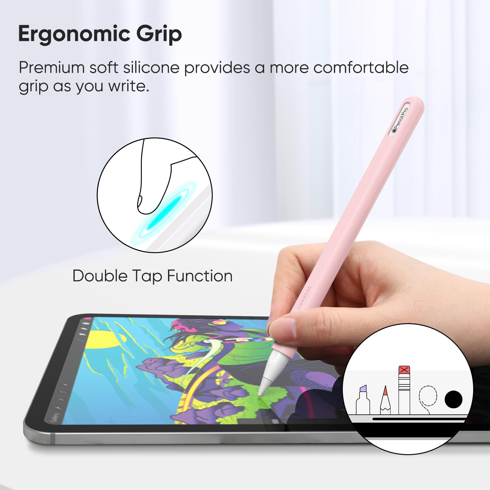 Foto 4 pulgar | Funda De Silicona Para El Apple Pencil Pro Y El Apple Pencil De Segunda Generación - Venta Internacional.