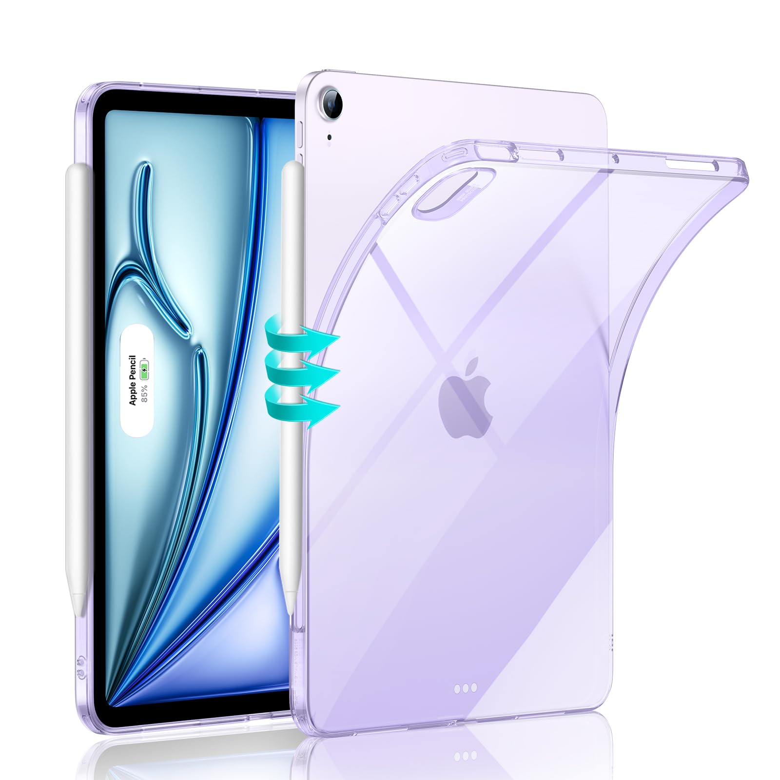 Funda Esr Para Ipad Air M3/m2 De 11 Pulgadas (2025/2024), Color Morado Transparente - Venta Internacional.